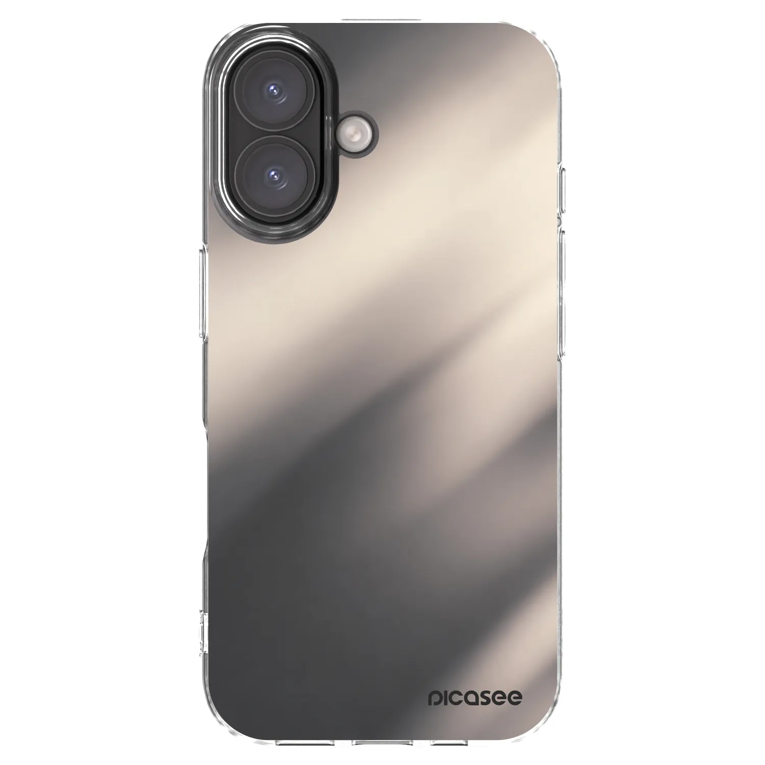 Picasee átlátszó szilikon tok az alábbi mobiltelefonokra Apple iPhone 16 - Smoky Beige