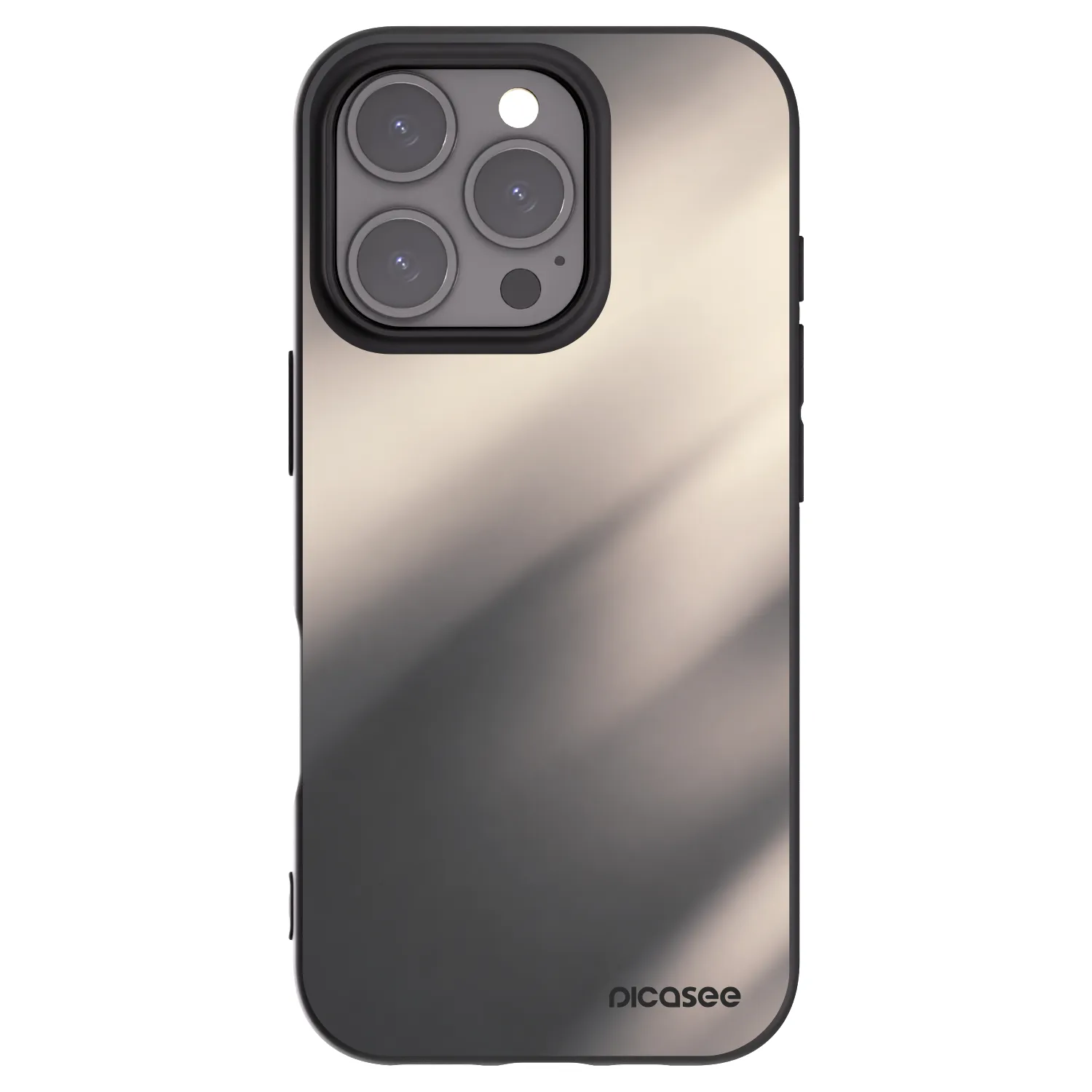 Picasee fekete szilikon tok az alábbi mobiltelefonokra Apple iPhone 16 Pro - Smoky Beige