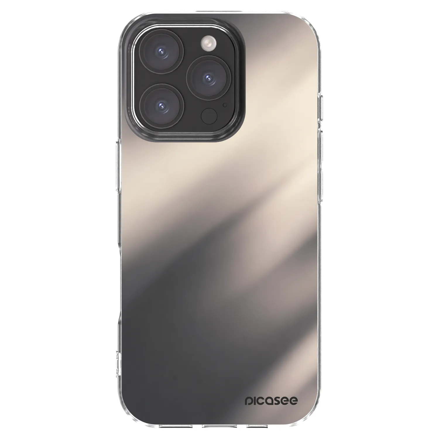Picasee átlátszó szilikon tok az alábbi mobiltelefonokra Apple iPhone 16 Pro - Smoky Beige