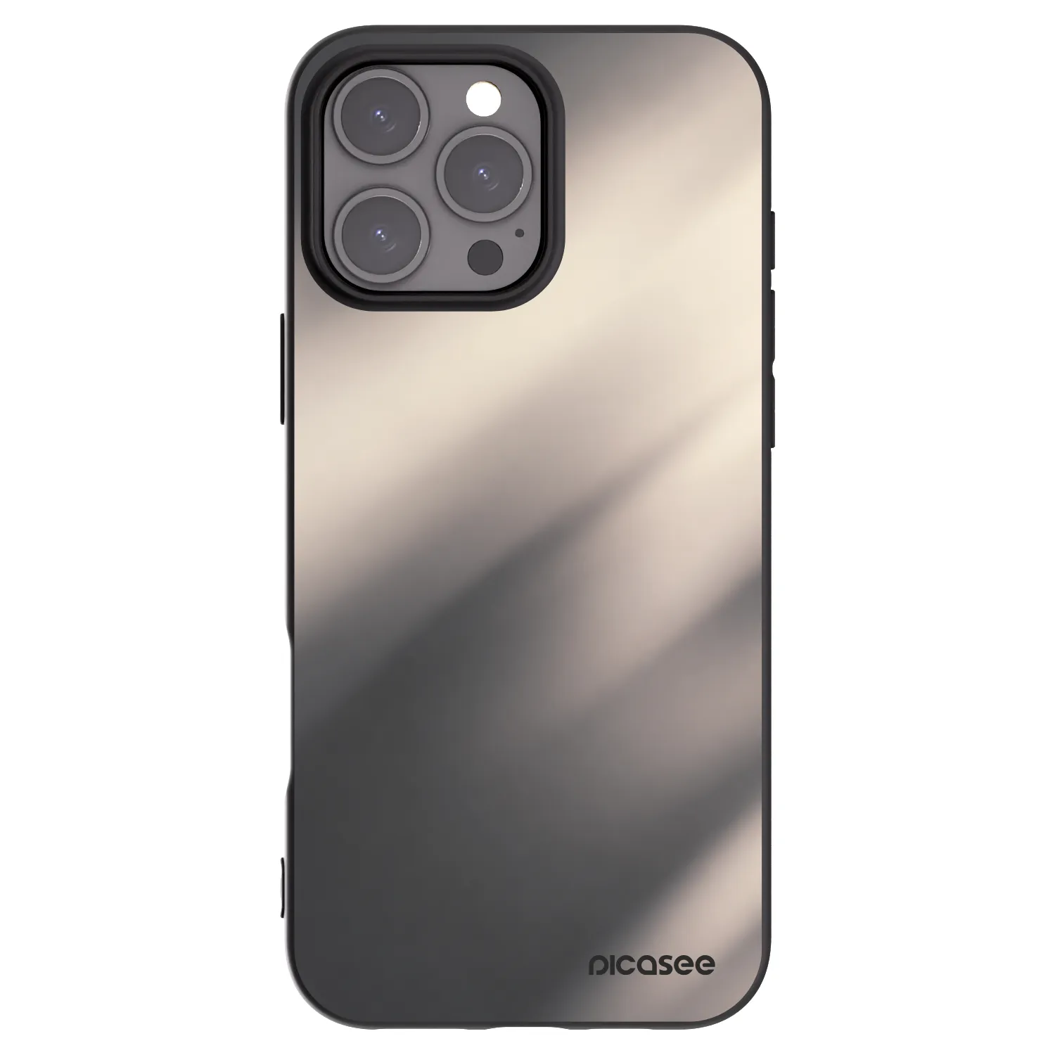 Picasee fekete szilikon tok az alábbi mobiltelefonokra Apple iPhone 16 Pro Max - Smoky Beige