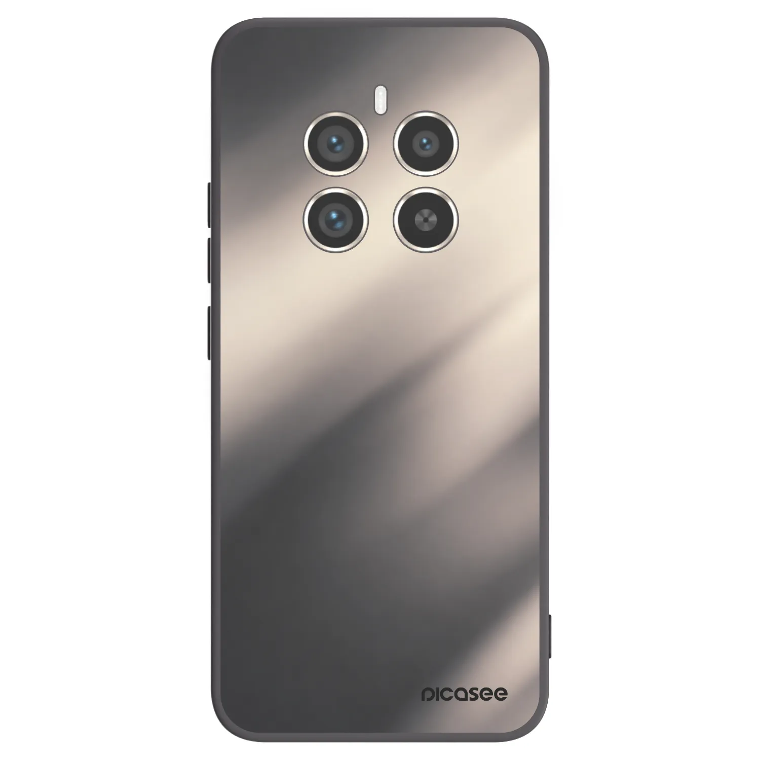 Picasee fekete szilikon tok az alábbi mobiltelefonokra Realme 12 Pro 5G - Smoky Beige