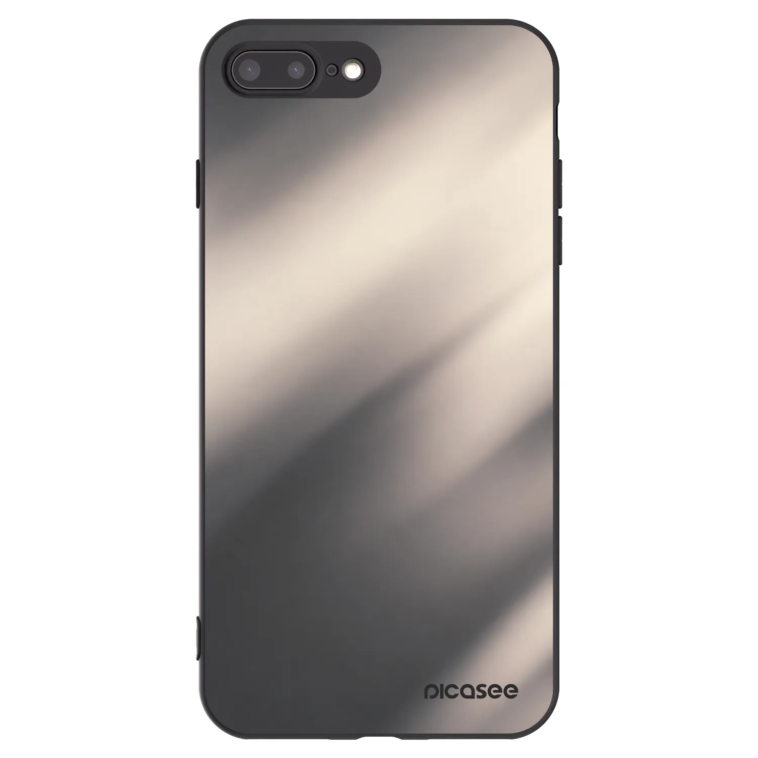 Picasee fekete szilikon tok az alábbi mobiltelefonokra Apple iPhone 8 Plus - Smoky Beige