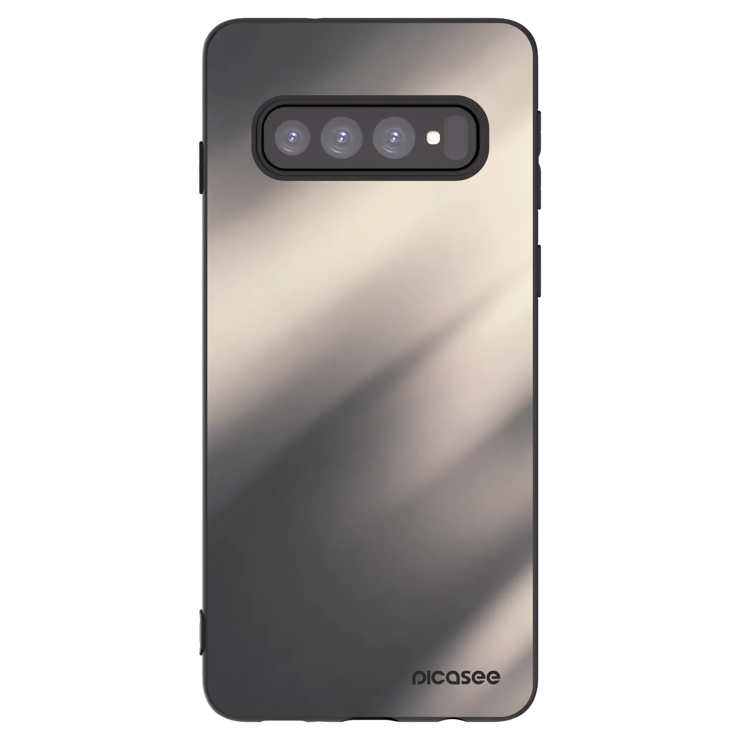 Picasee fekete szilikon tok az alábbi mobiltelefonokra Samsung Galaxy S10 G973 - Smoky Beige