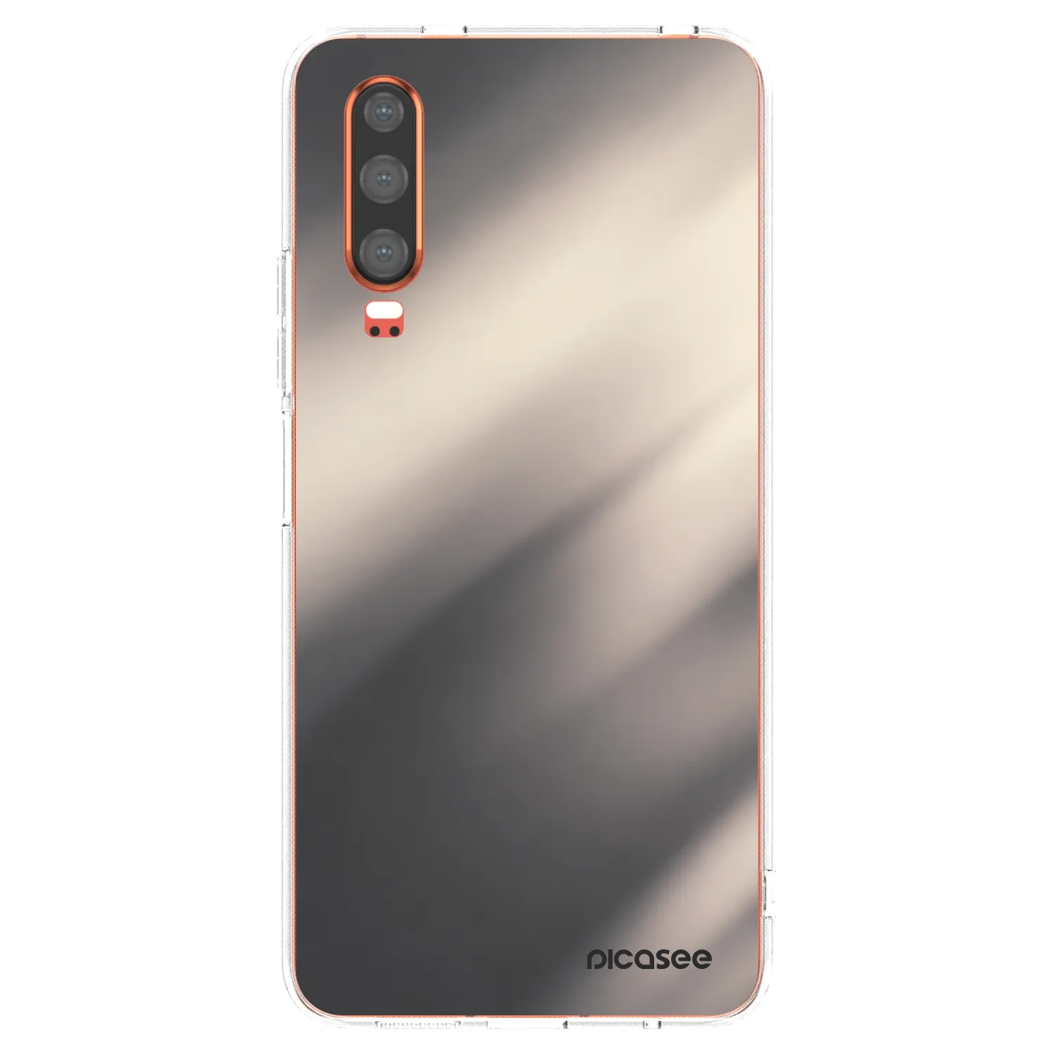 Picasee átlátszó szilikon tok az alábbi mobiltelefonokra Huawei P30 - Smoky Beige