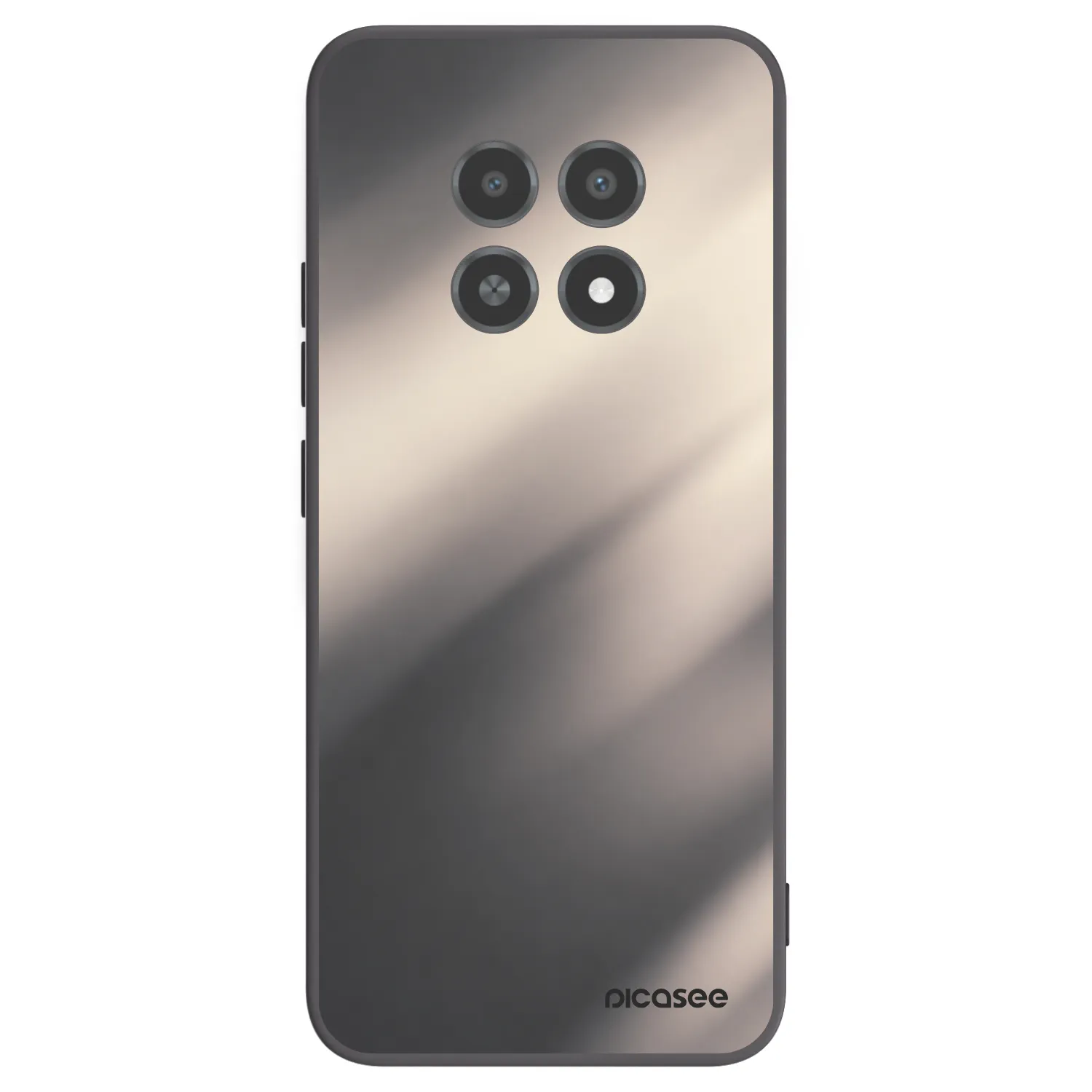 Picasee fekete szilikon tok az alábbi mobiltelefonokra Realme 12X - Smoky Beige