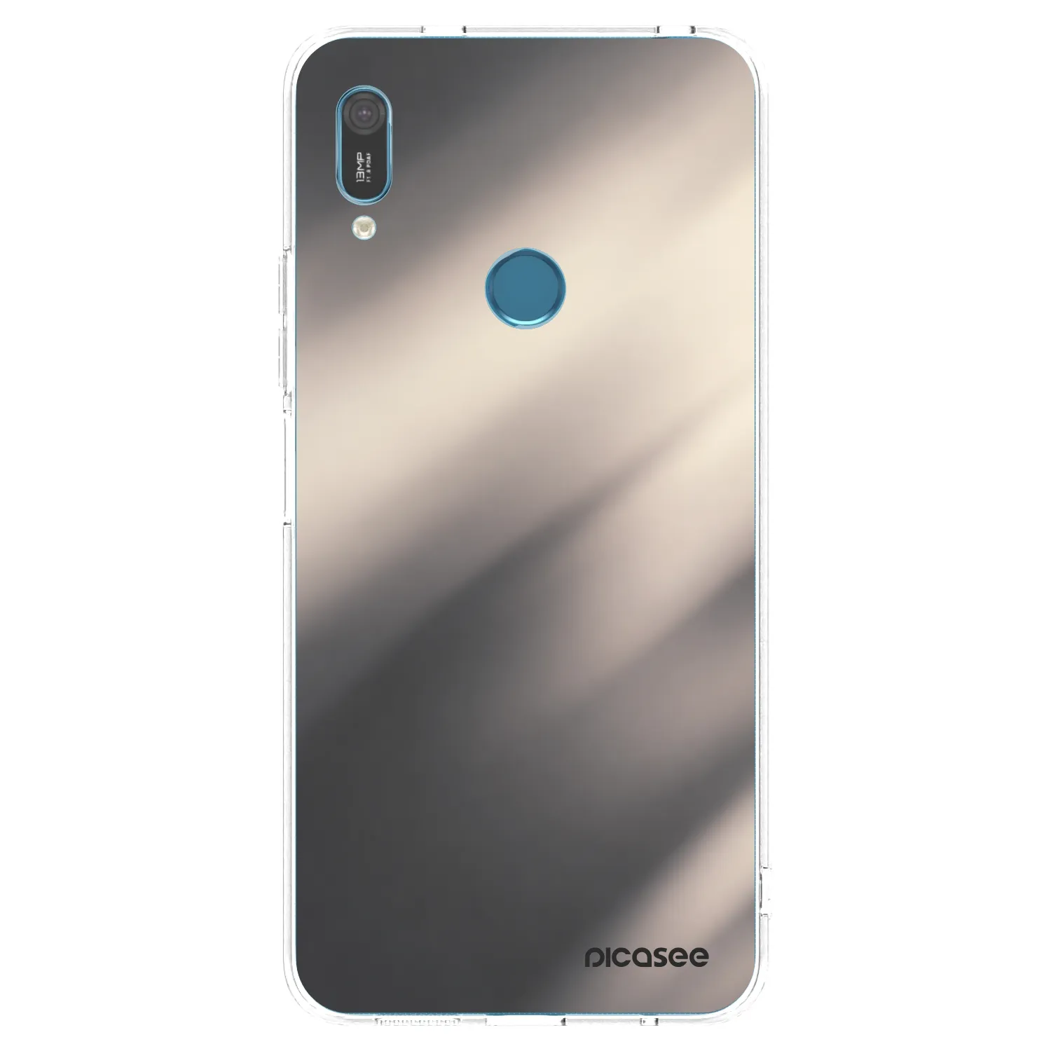 Picasee átlátszó szilikon tok az alábbi mobiltelefonokra Huawei Y6 2019 - Smoky Beige