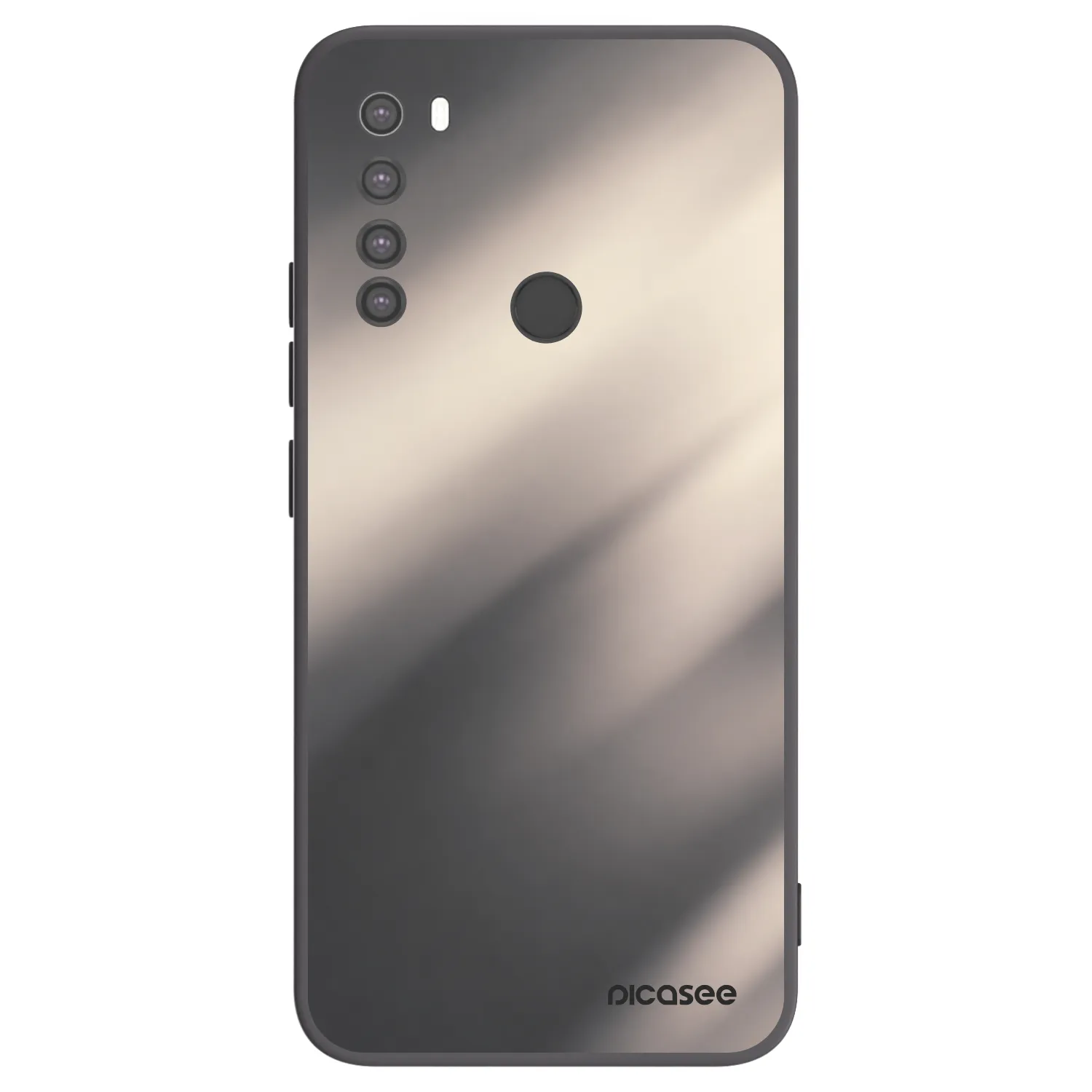 Picasee fekete szilikon tok az alábbi mobiltelefonokra Xiaomi Redmi Note 8 - Smoky Beige