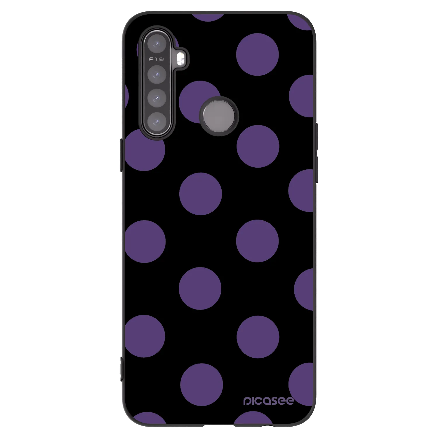 Picasee fekete szilikon tok az alábbi mobiltelefonokra Realme 5 - Big flickers
