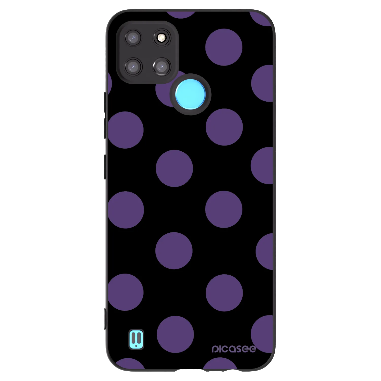 Picasee fekete szilikon tok az alábbi mobiltelefonokra Realme C21Y - Big flickers