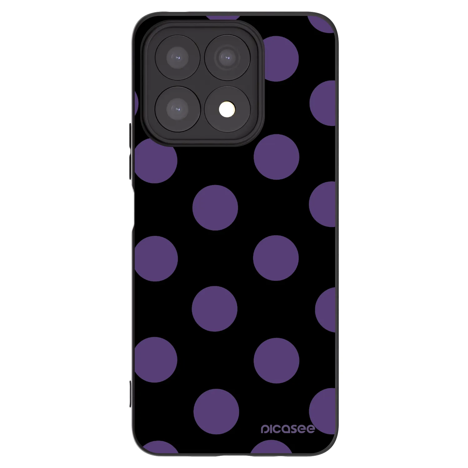 Picasee fekete szilikon tok az alábbi mobiltelefonokra Honor X8a - Big flickers