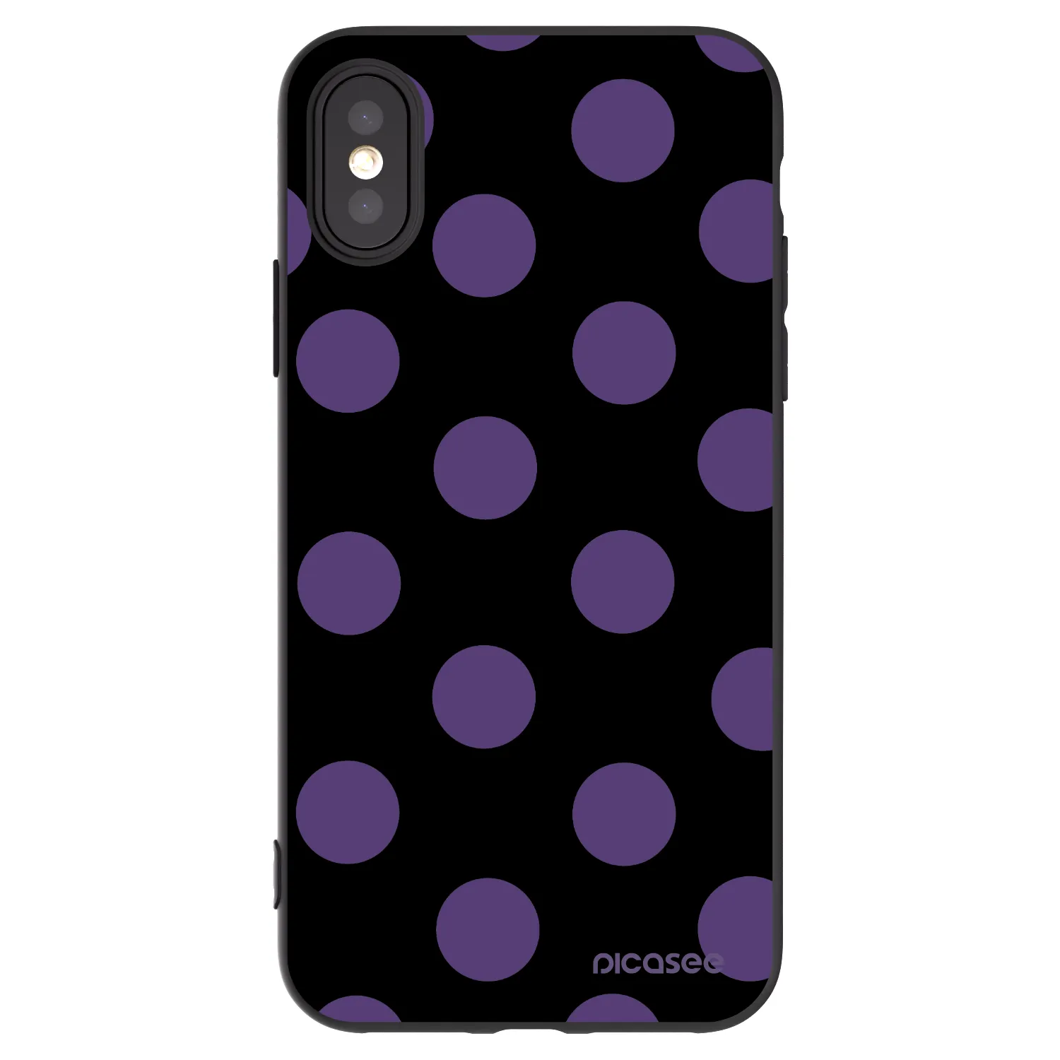Picasee fekete szilikon tok az alábbi mobiltelefonokra Apple iPhone X/XS - Big flickers
