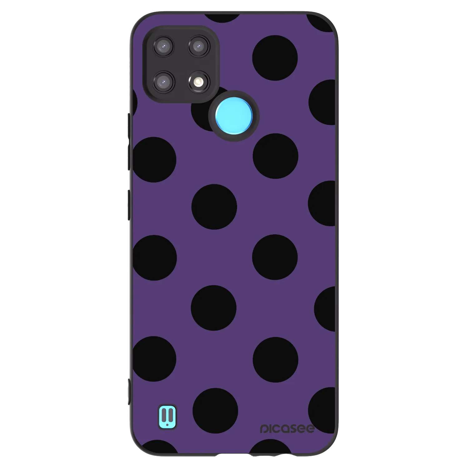Picasee fekete szilikon tok az alábbi mobiltelefonokra Realme C21 - Big flickers 2