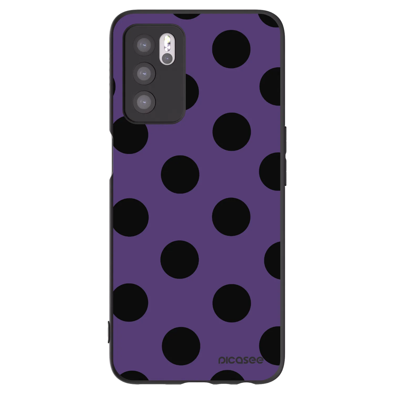 Picasee fekete szilikon tok az alábbi mobiltelefonokra OPPO A16s - Big flickers 2