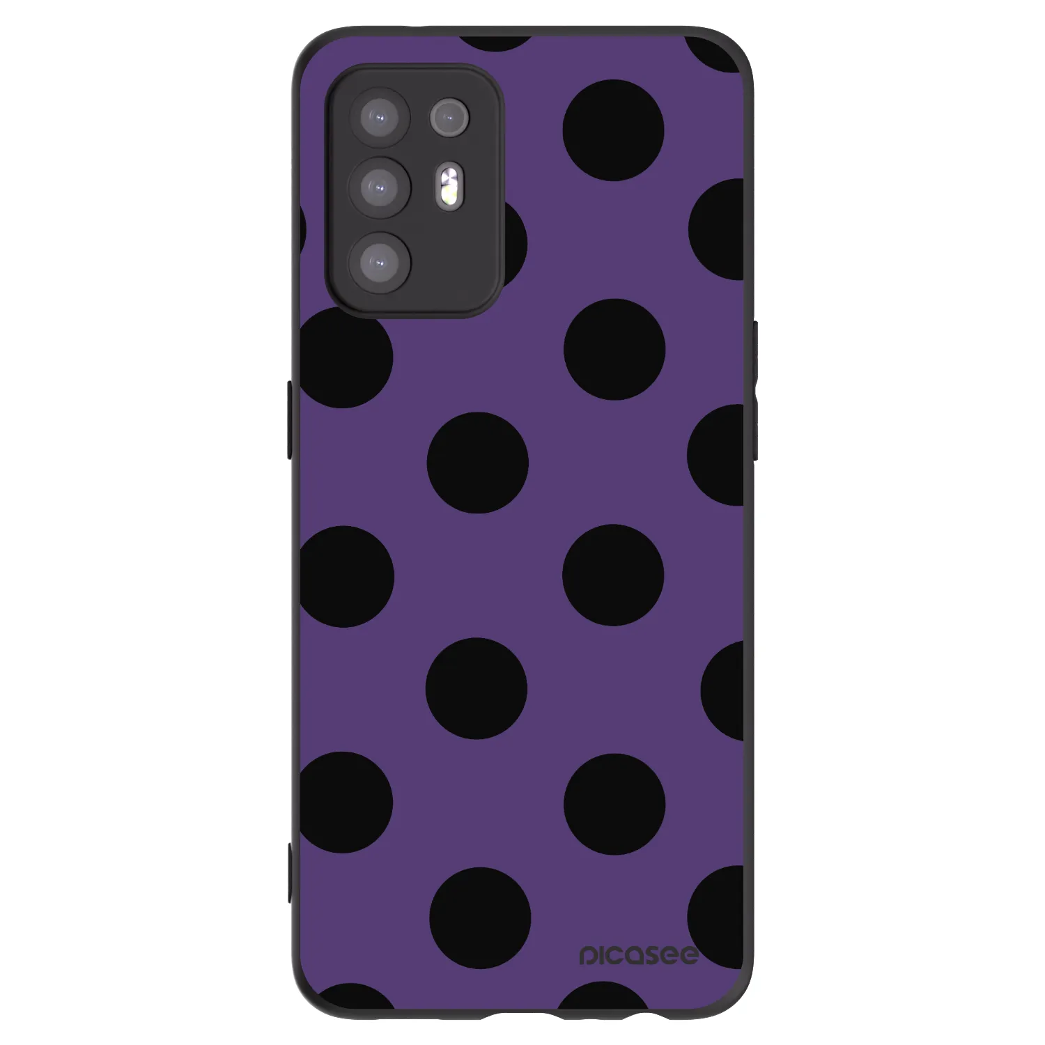 Picasee fekete szilikon tok az alábbi mobiltelefonokra OPPO A94 5G - Big flickers 2