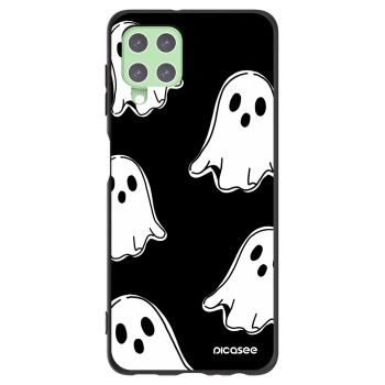Picasee fekete szilikon tok az alábbi mobiltelefonokra Samsung Galaxy A22 A225F 4G - Black ghosts