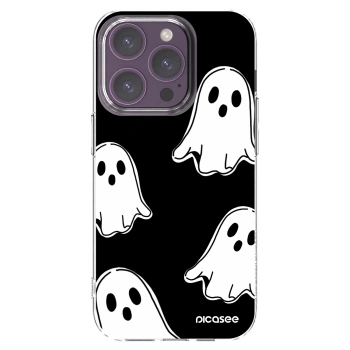 Picasee átlátszó szilikon tok az alábbi mobiltelefonokra Apple iPhone 14 Pro - Black ghosts