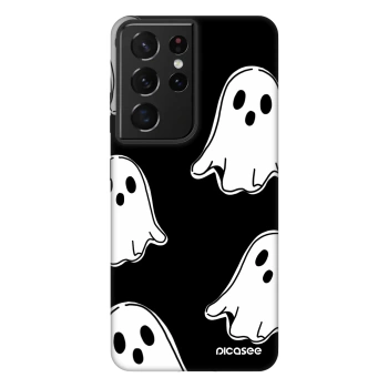 Szilikon tok erre a típusra Samsung Galaxy S21 Ultra 5G G998B - Black ghosts