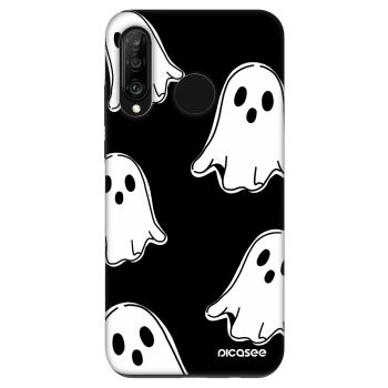 Szilikon tok erre a típusra Huawei P30 Lite - Black ghosts
