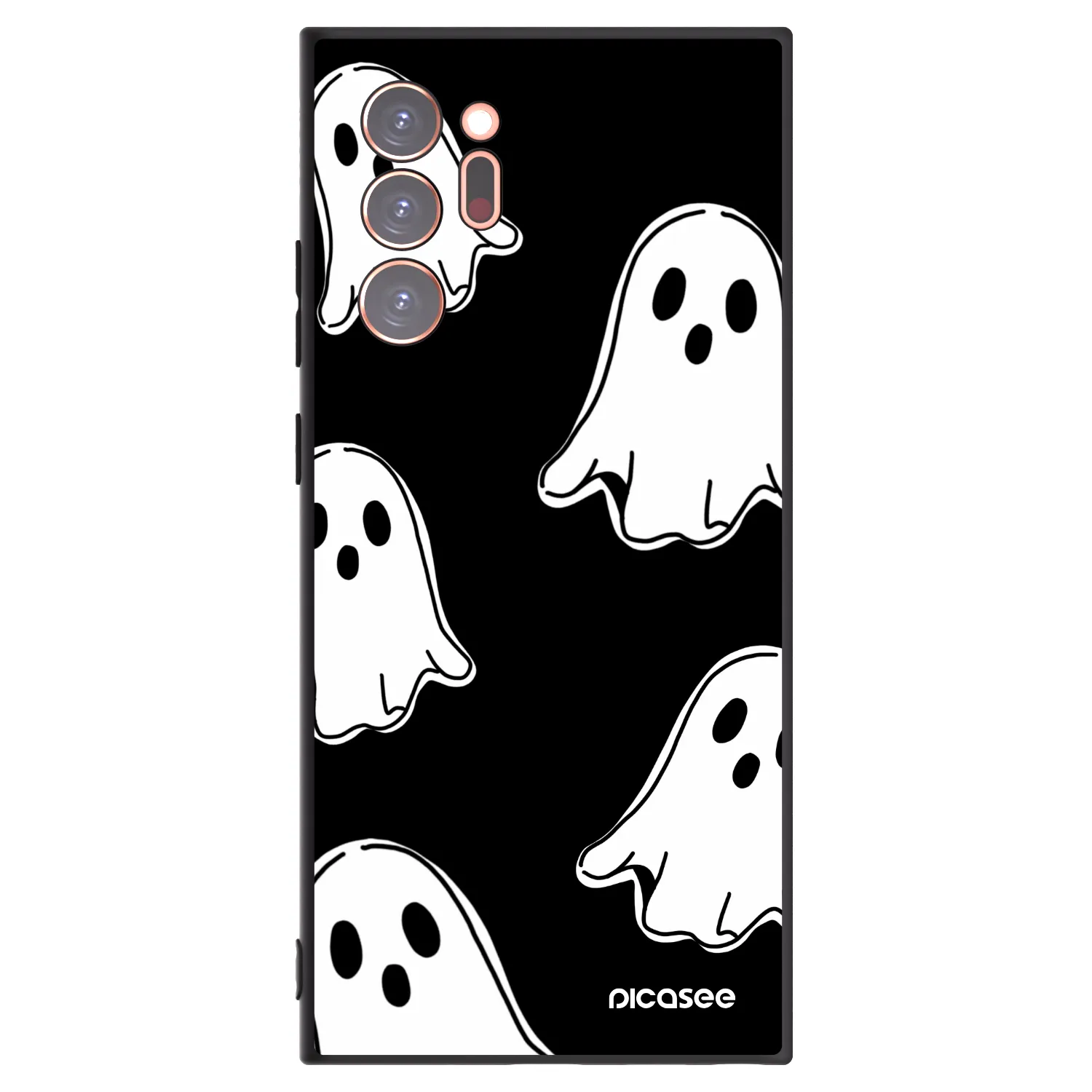 Picasee fekete szilikon tok az alábbi mobiltelefonokra Samsung Galaxy Note 20 Ultra - Black ghosts