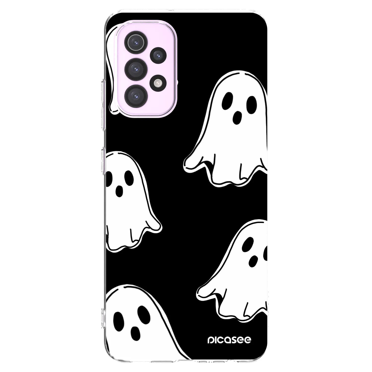 Picasee átlátszó szilikon tok az alábbi mobiltelefonokra Samsung Galaxy A32 5G A326B - Black ghosts