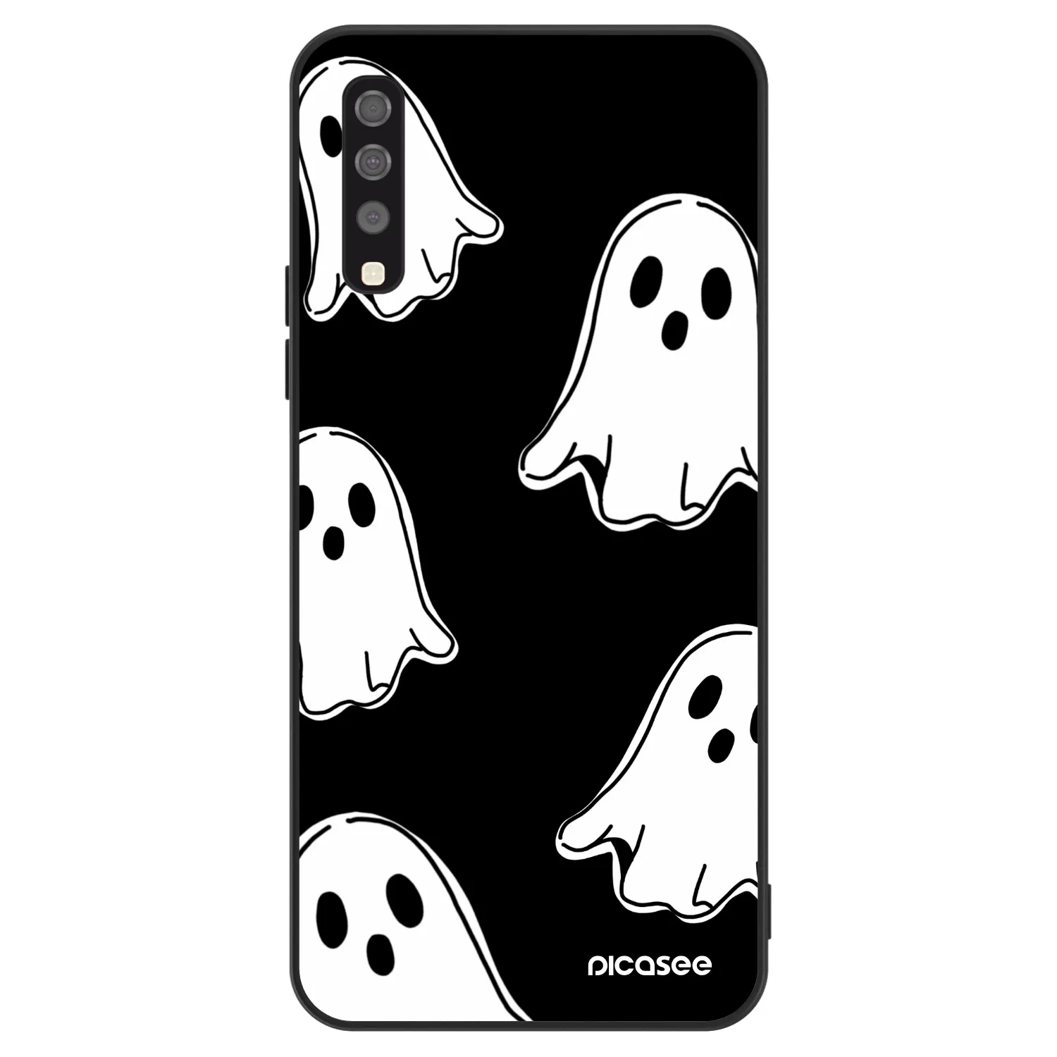 Picasee ULTIMATE CASE Samsung Galaxy A70 A705F - készülékre - Black ghosts