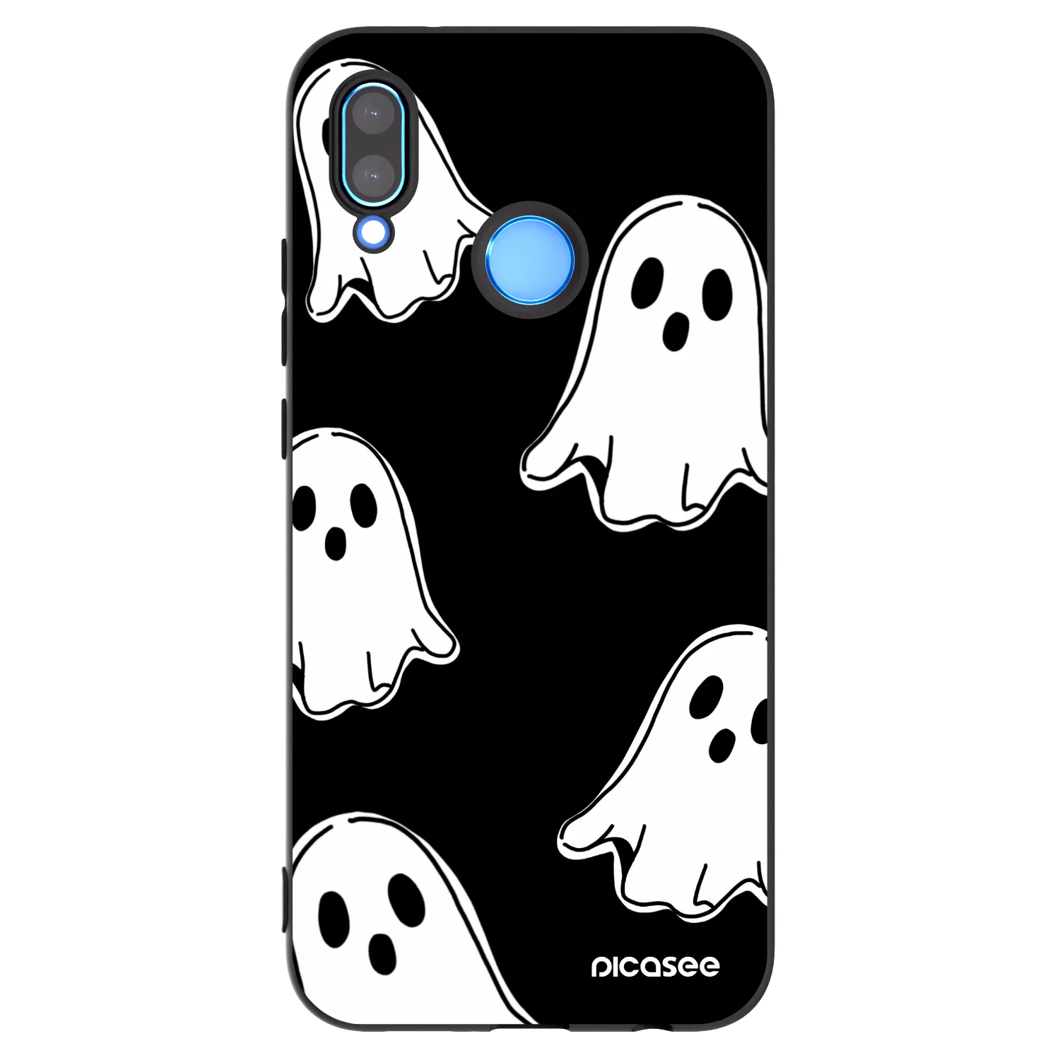Picasee fekete szilikon tok az alábbi mobiltelefonokra Huawei P20 Lite - Black ghosts
