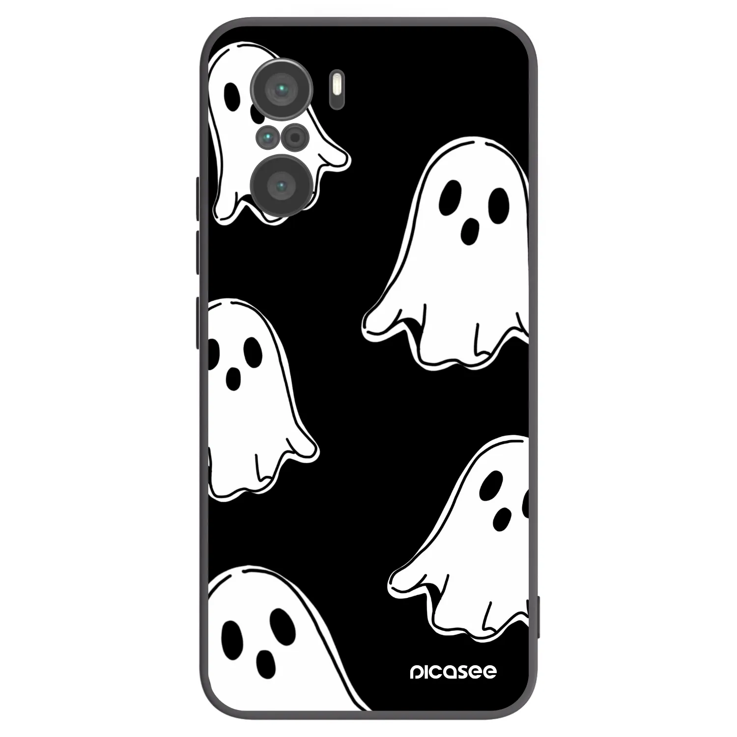 Picasee fekete szilikon tok az alábbi mobiltelefonokra Xiaomi Poco F3 - Black ghosts