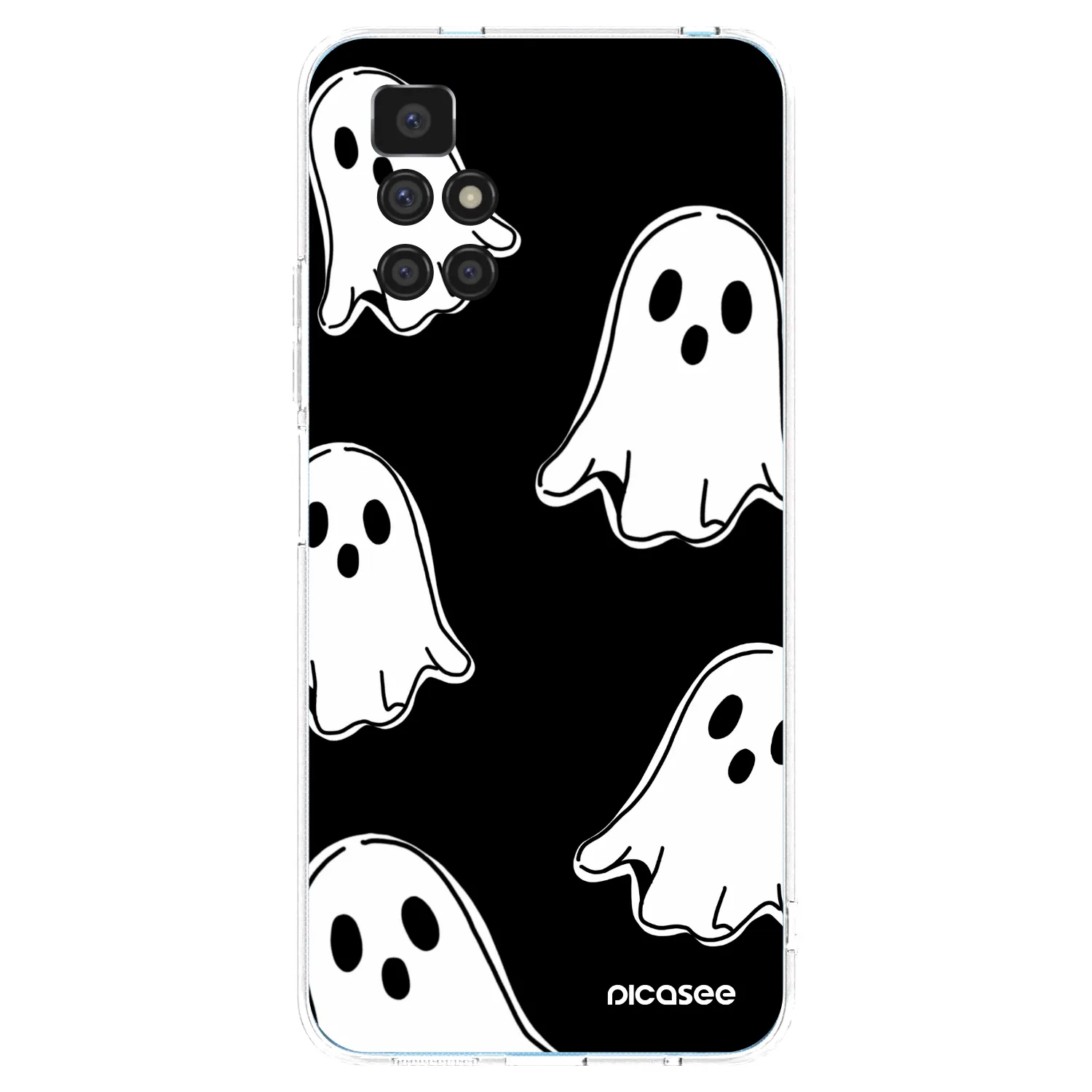 Picasee átlátszó szilikon tok az alábbi mobiltelefonokra Xiaomi Redmi 10 - Black ghosts