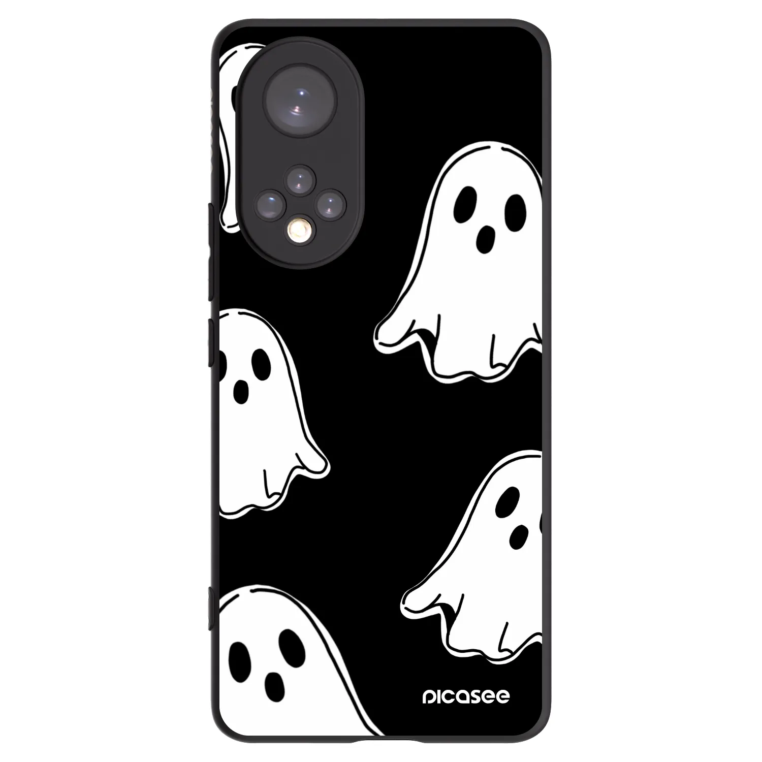 Picasee fekete szilikon tok az alábbi mobiltelefonokra Honor 50 5G - Black ghosts