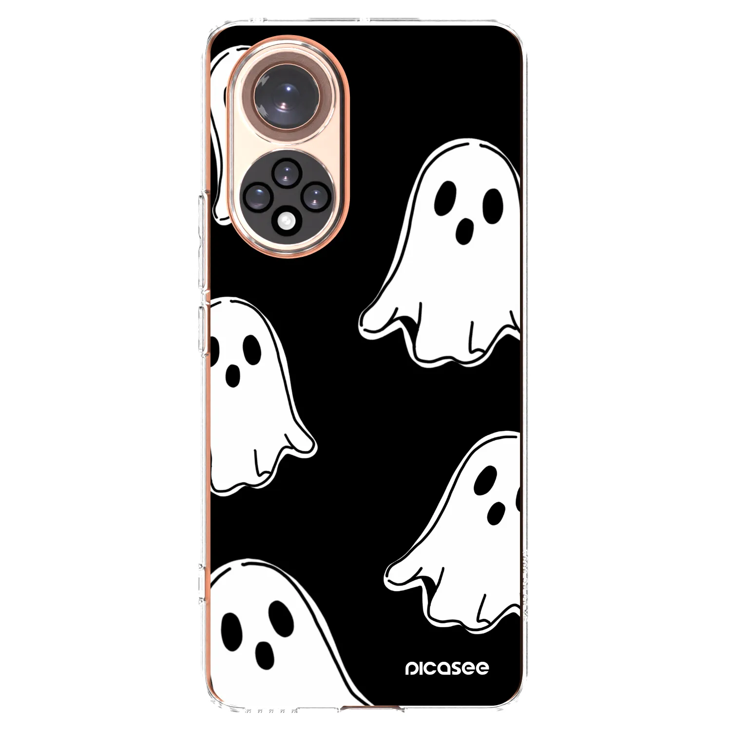 Picasee átlátszó szilikon tok az alábbi mobiltelefonokra Honor 50 5G - Black ghosts
