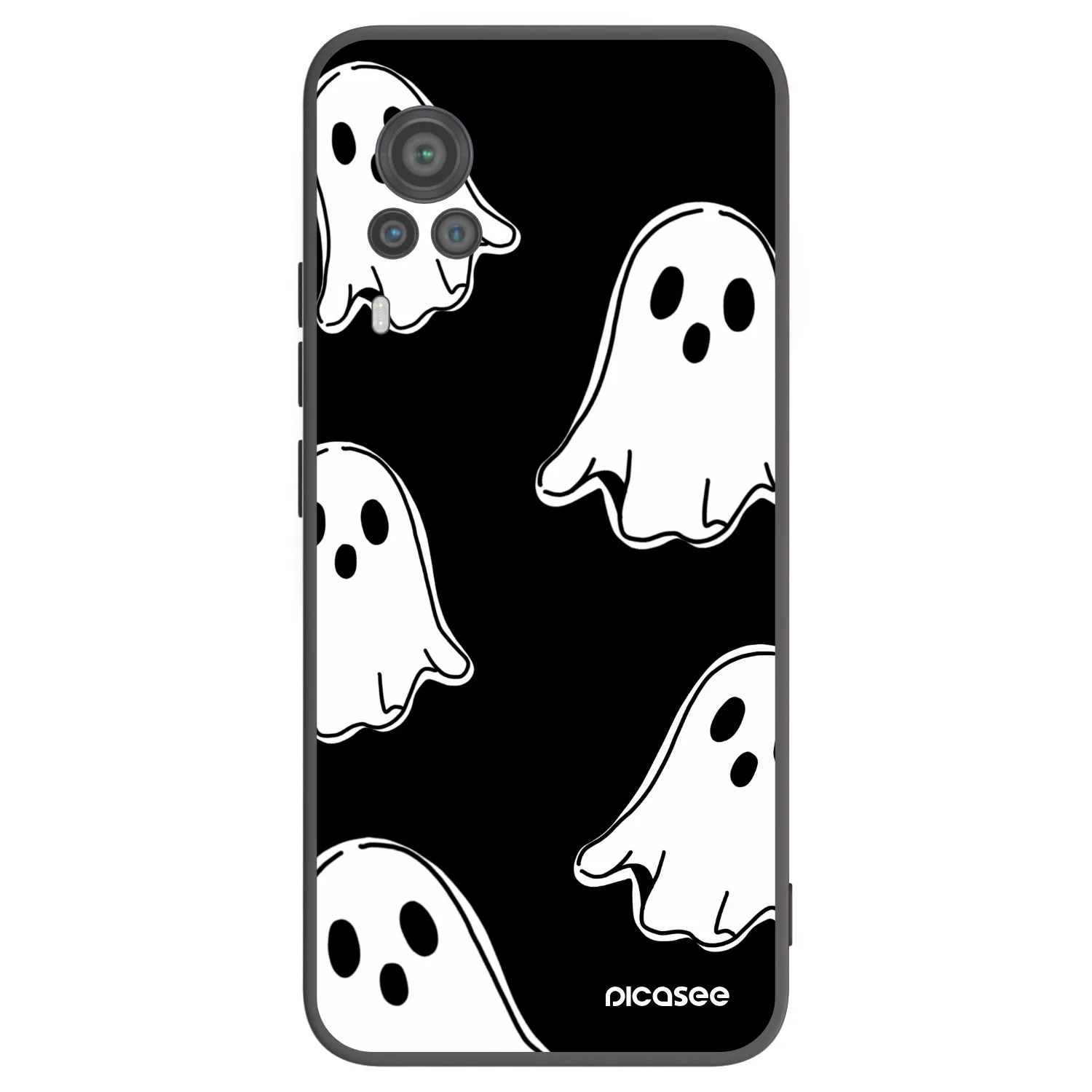 Picasee fekete szilikon tok az alábbi mobiltelefonokra Vivo X60 Pro 5G - Black ghosts