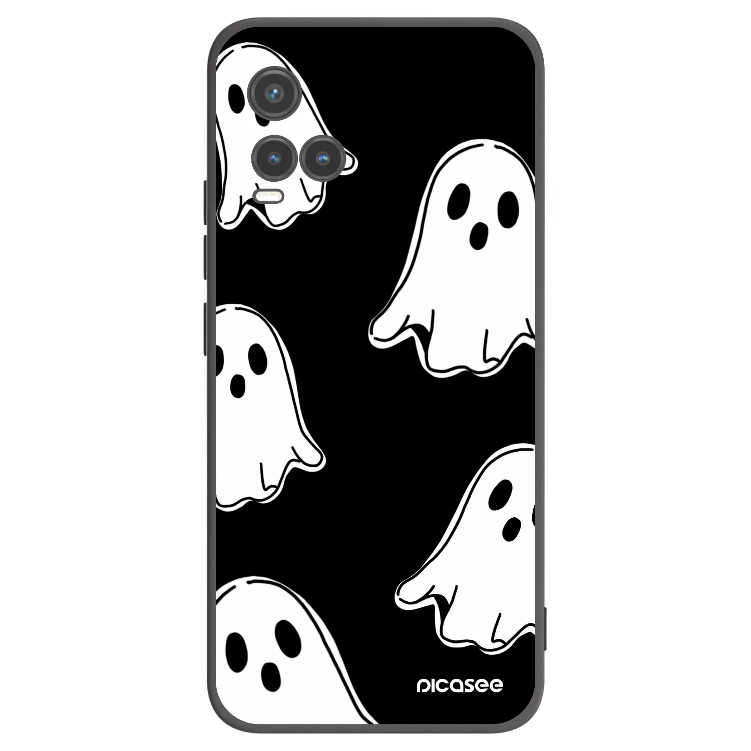 Picasee fekete szilikon tok az alábbi mobiltelefonokra Vivo Y33s - Black ghosts