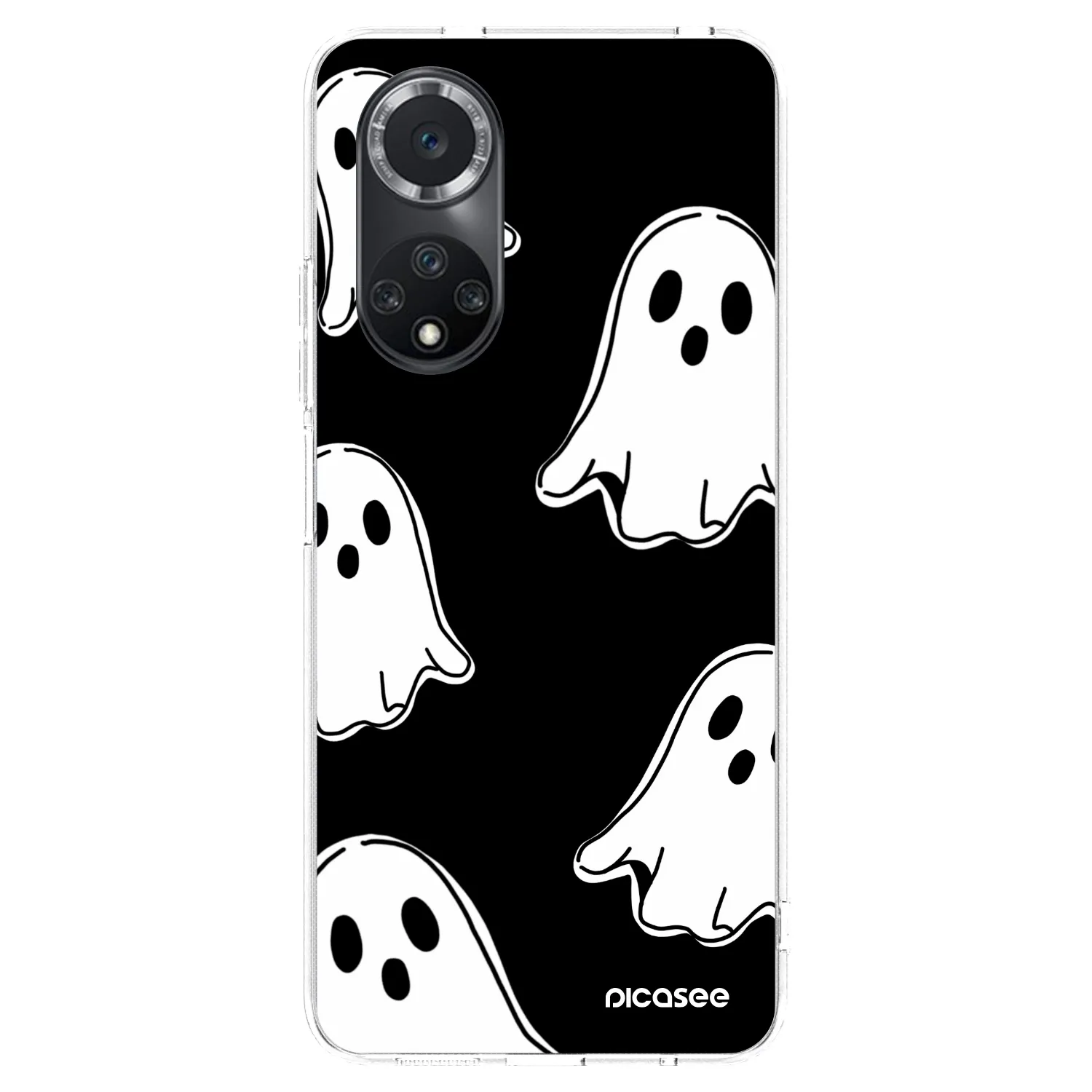 Picasee átlátszó szilikon tok az alábbi mobiltelefonokra Huawei Nova 9 SE - Black ghosts