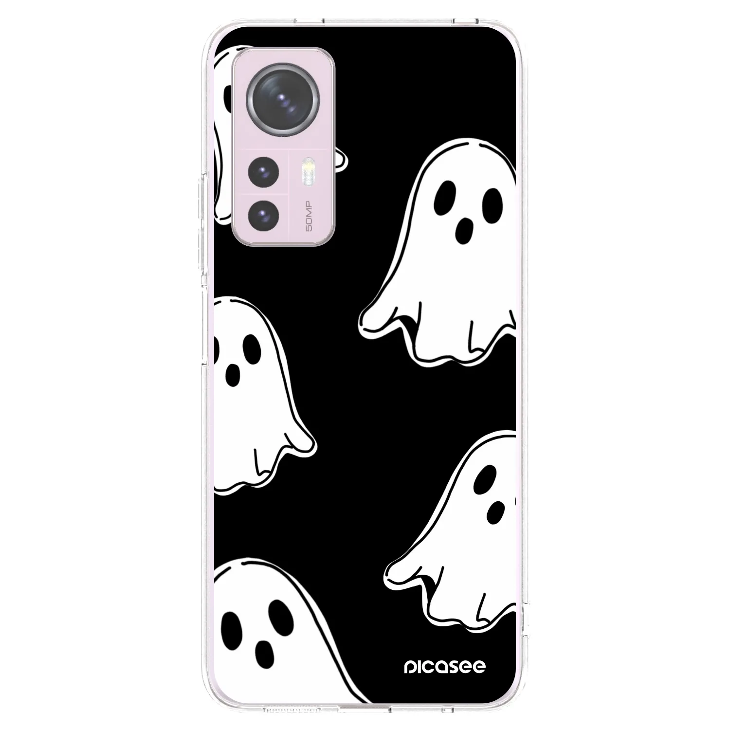Picasee átlátszó szilikon tok az alábbi mobiltelefonokra Xiaomi 12 - Black ghosts