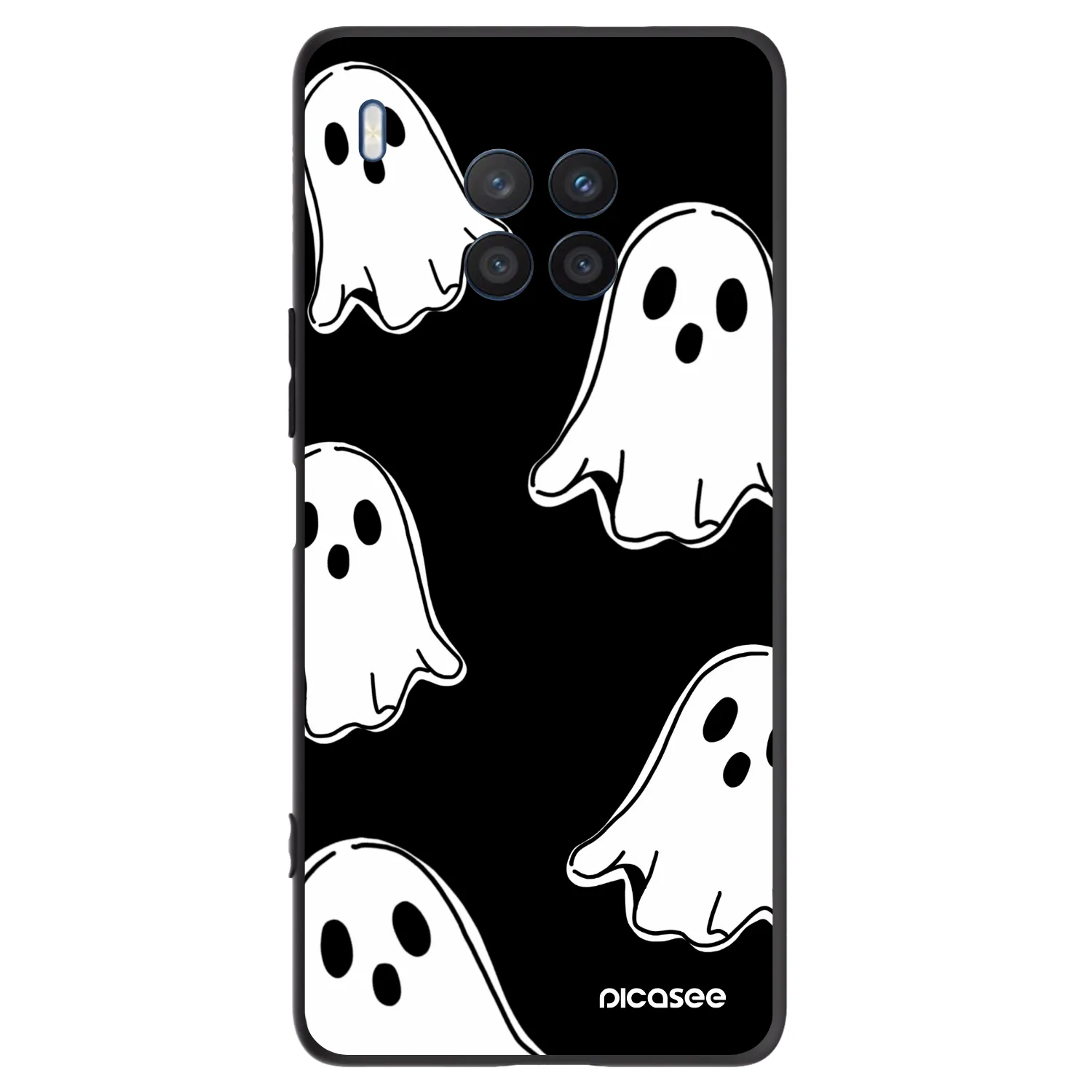 Picasee fekete szilikon tok az alábbi mobiltelefonokra Honor 50 Lite - Black ghosts