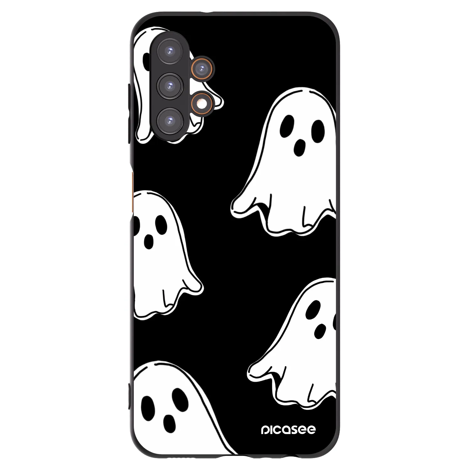 Picasee fekete szilikon tok az alábbi mobiltelefonokra Samsung Galaxy A13 4G A135 - Black ghosts