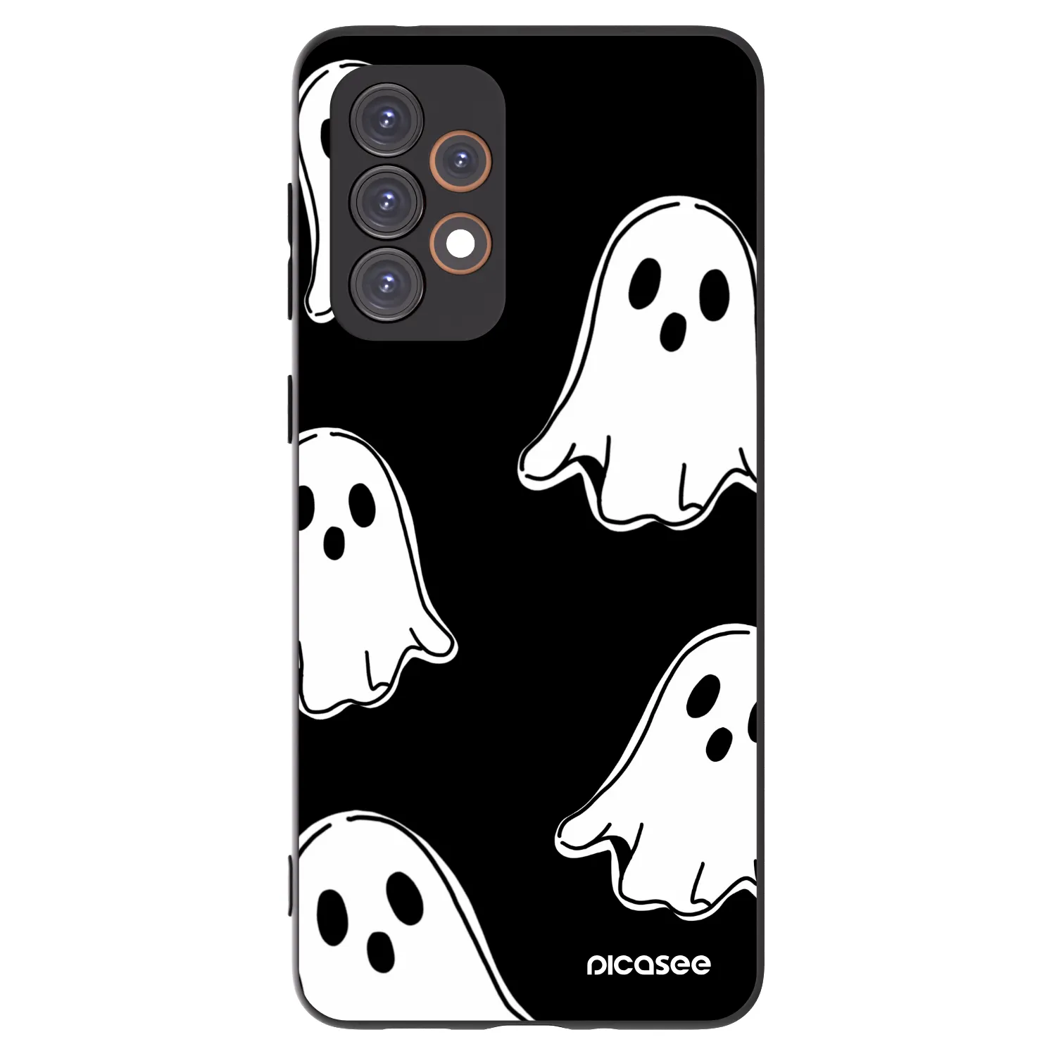 Picasee fekete szilikon tok az alábbi mobiltelefonokra Samsung Galaxy A33 5G A336 - Black ghosts