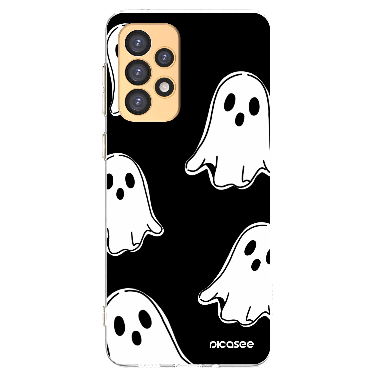 Picasee átlátszó szilikon tok az alábbi mobiltelefonokra Samsung Galaxy A33 5G A336 - Black ghosts