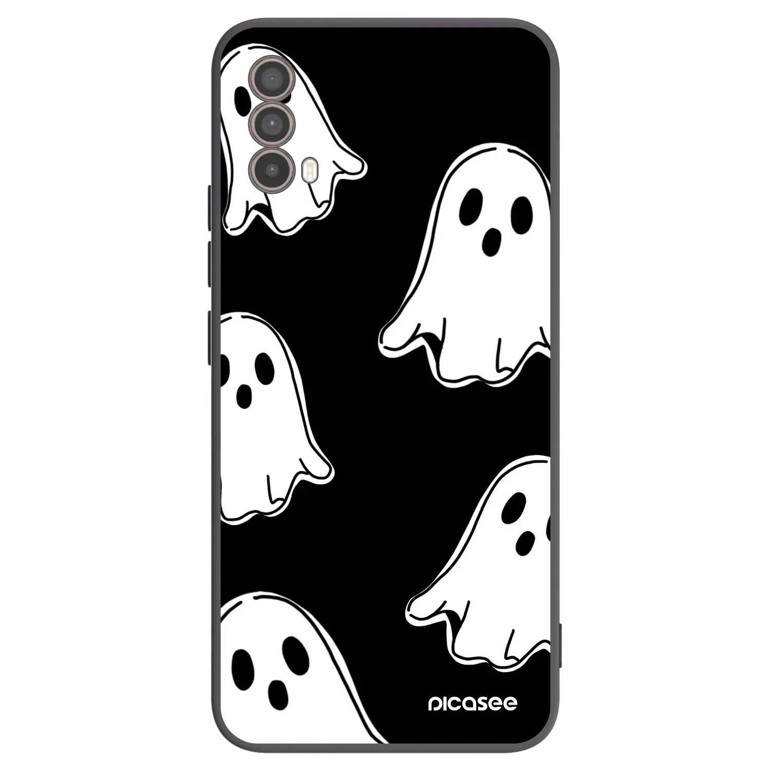 Picasee fekete szilikon tok az alábbi mobiltelefonokra Motorola Moto E40 - Black ghosts