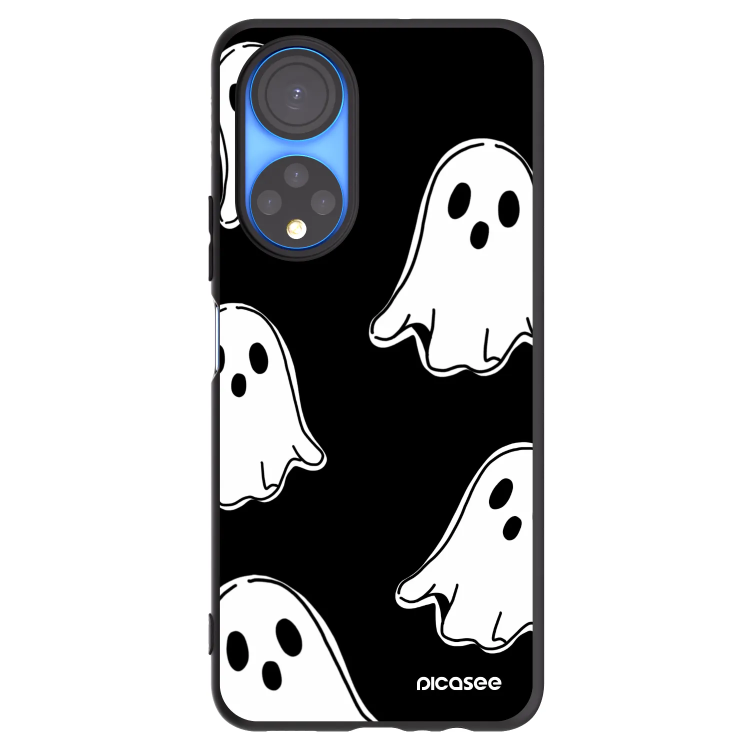 Picasee fekete szilikon tok az alábbi mobiltelefonokra Honor X7 - Black ghosts