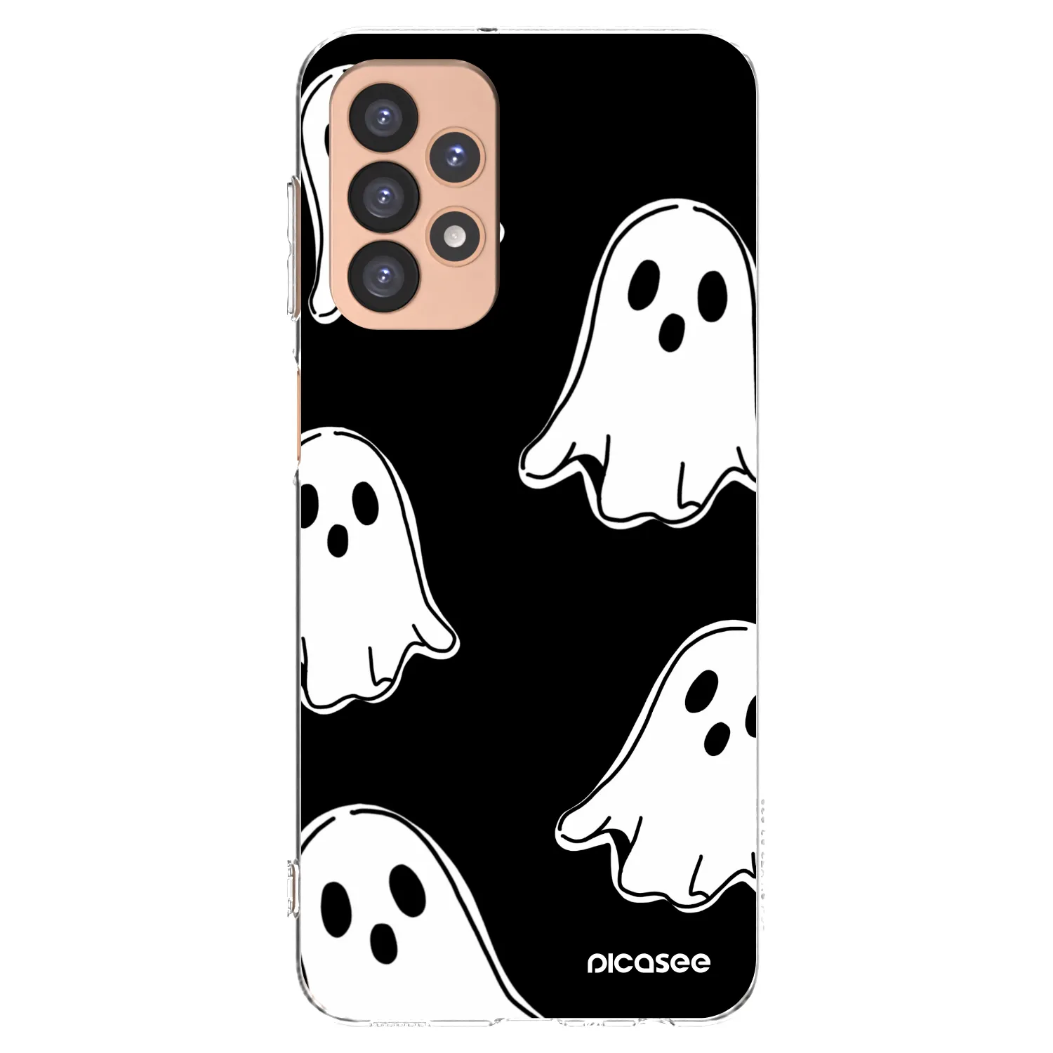 Picasee átlátszó szilikon tok az alábbi mobiltelefonokra Samsung Galaxy A23 A236B 5G - Black ghosts