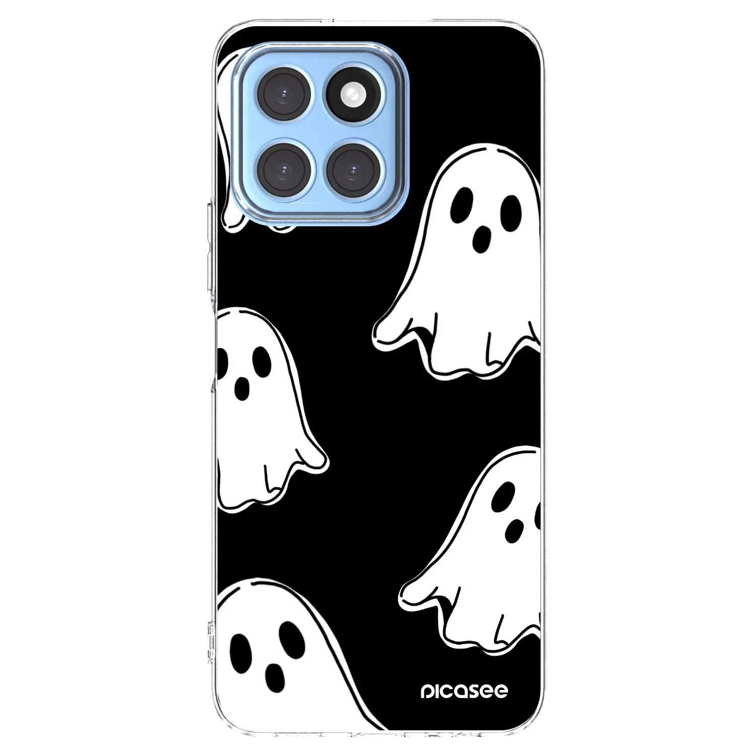 Picasee átlátszó szilikon tok az alábbi mobiltelefonokra Honor X6 - Black ghosts