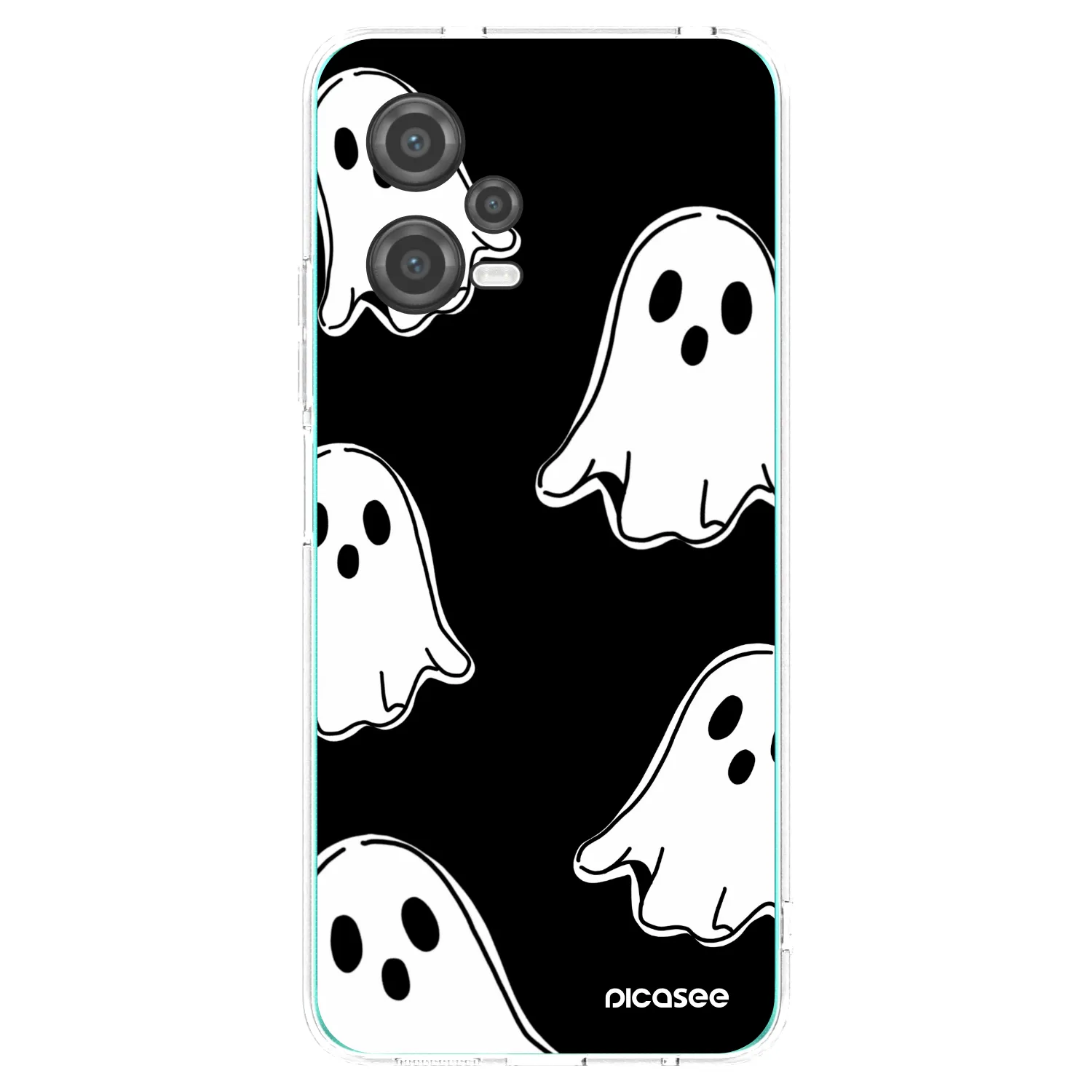 Picasee átlátszó szilikon tok az alábbi mobiltelefonokra Xiaomi Poco X5 - Black ghosts