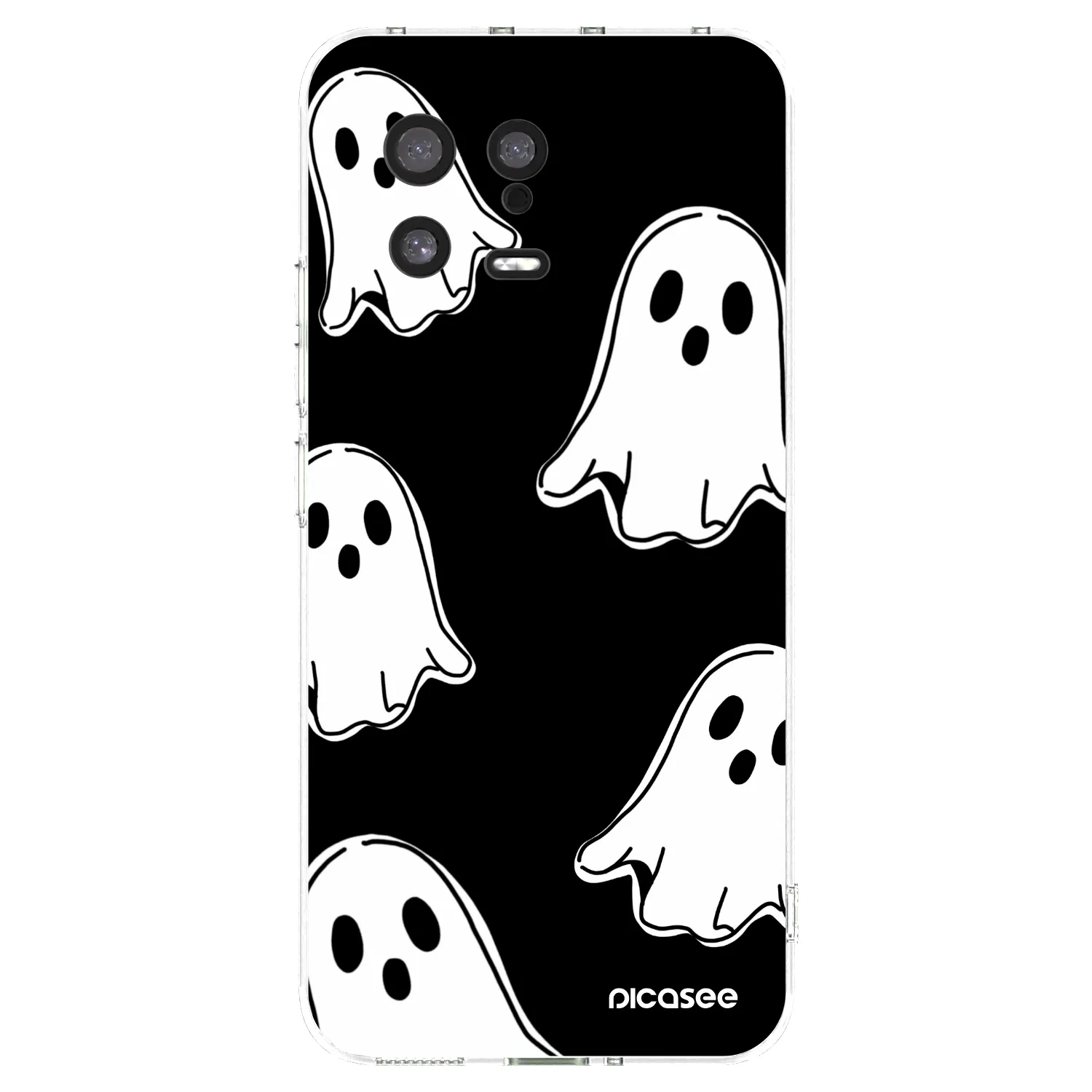 Picasee átlátszó szilikon tok az alábbi mobiltelefonokra Xiaomi 13 - Black ghosts