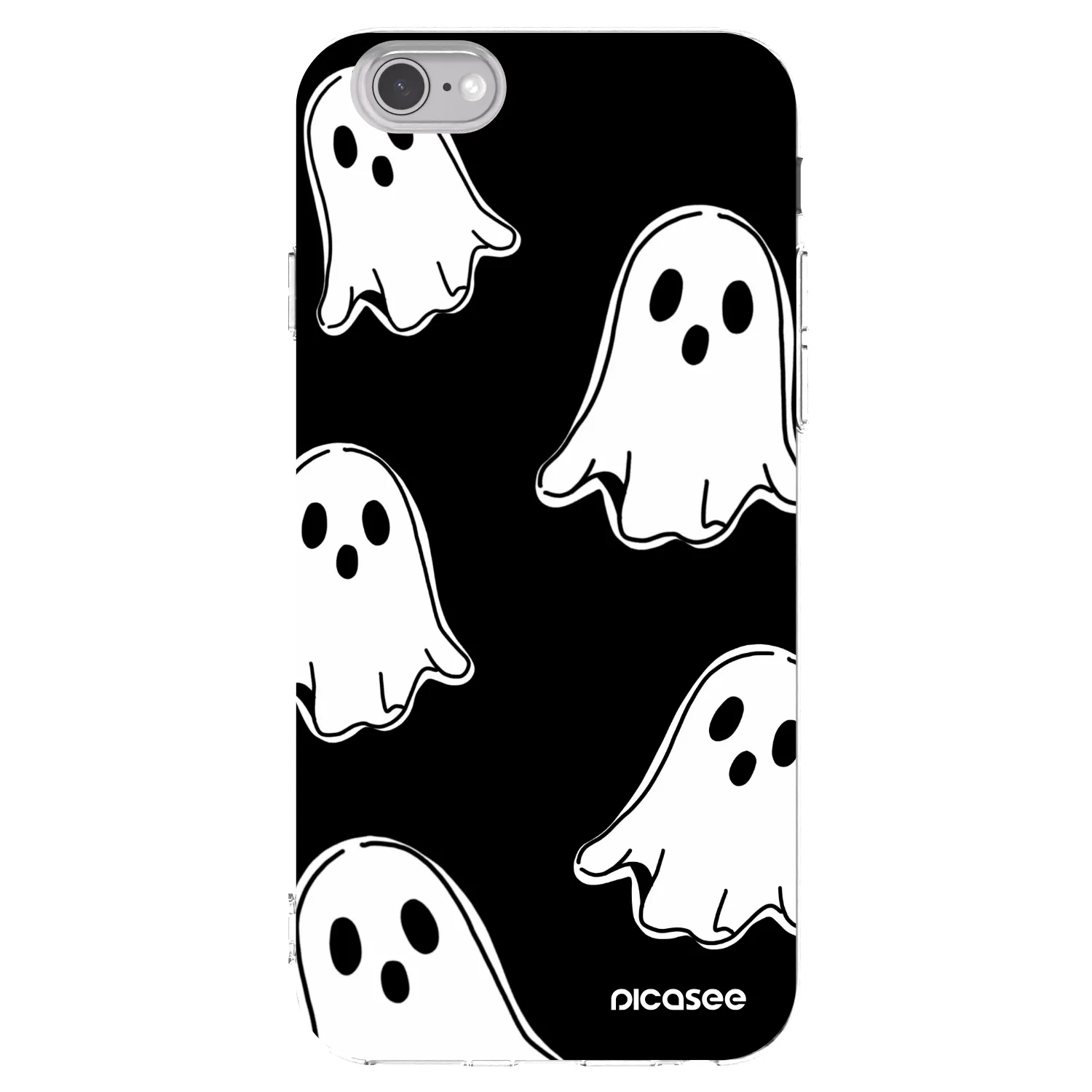Picasee átlátszó szilikon tok az alábbi mobiltelefonokra Apple iPhone 6/6S - Black ghosts