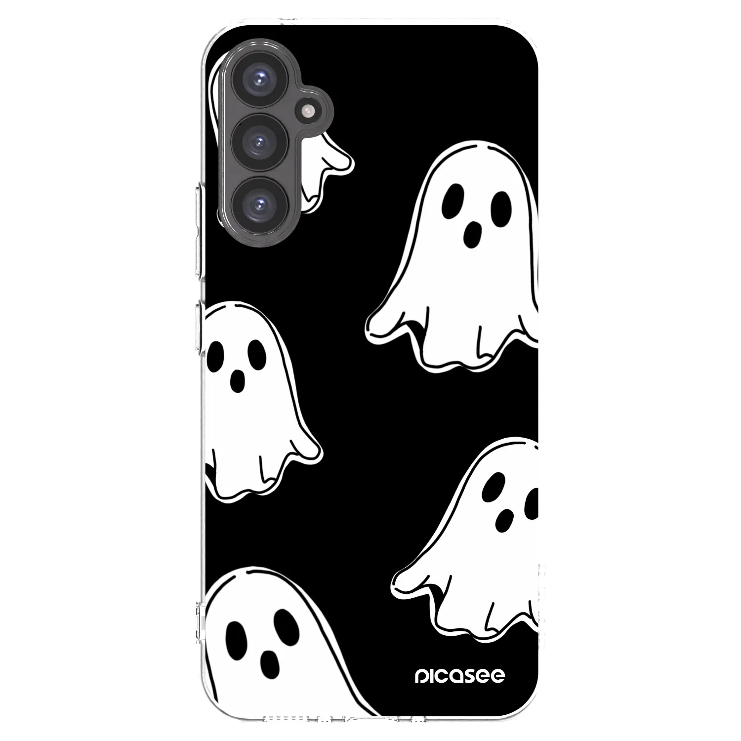 Picasee átlátszó szilikon tok az alábbi mobiltelefonokra Samsung Galaxy A34 5G A346B - Black ghosts