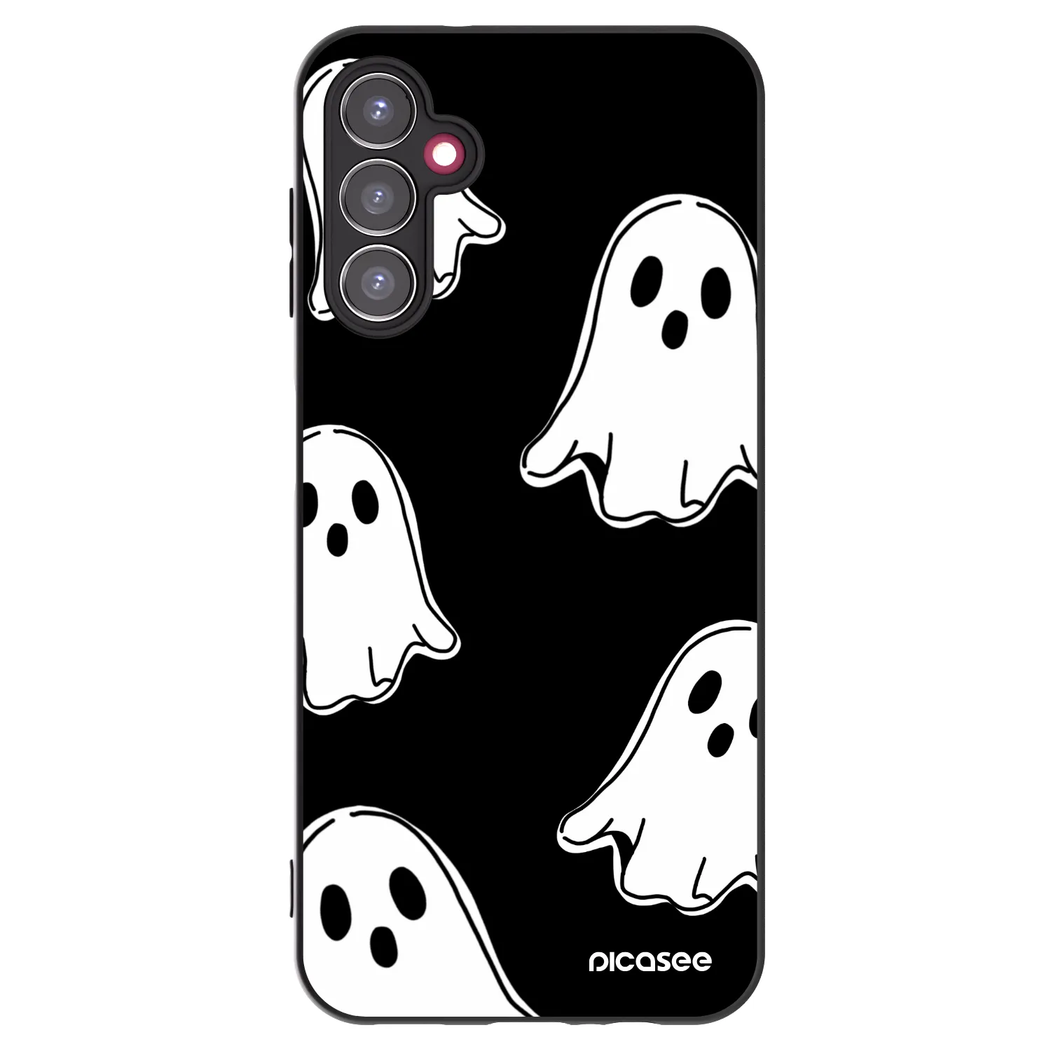 Picasee fekete szilikon tok az alábbi mobiltelefonokra Samsung Galaxy A14 5G A146P - Black ghosts