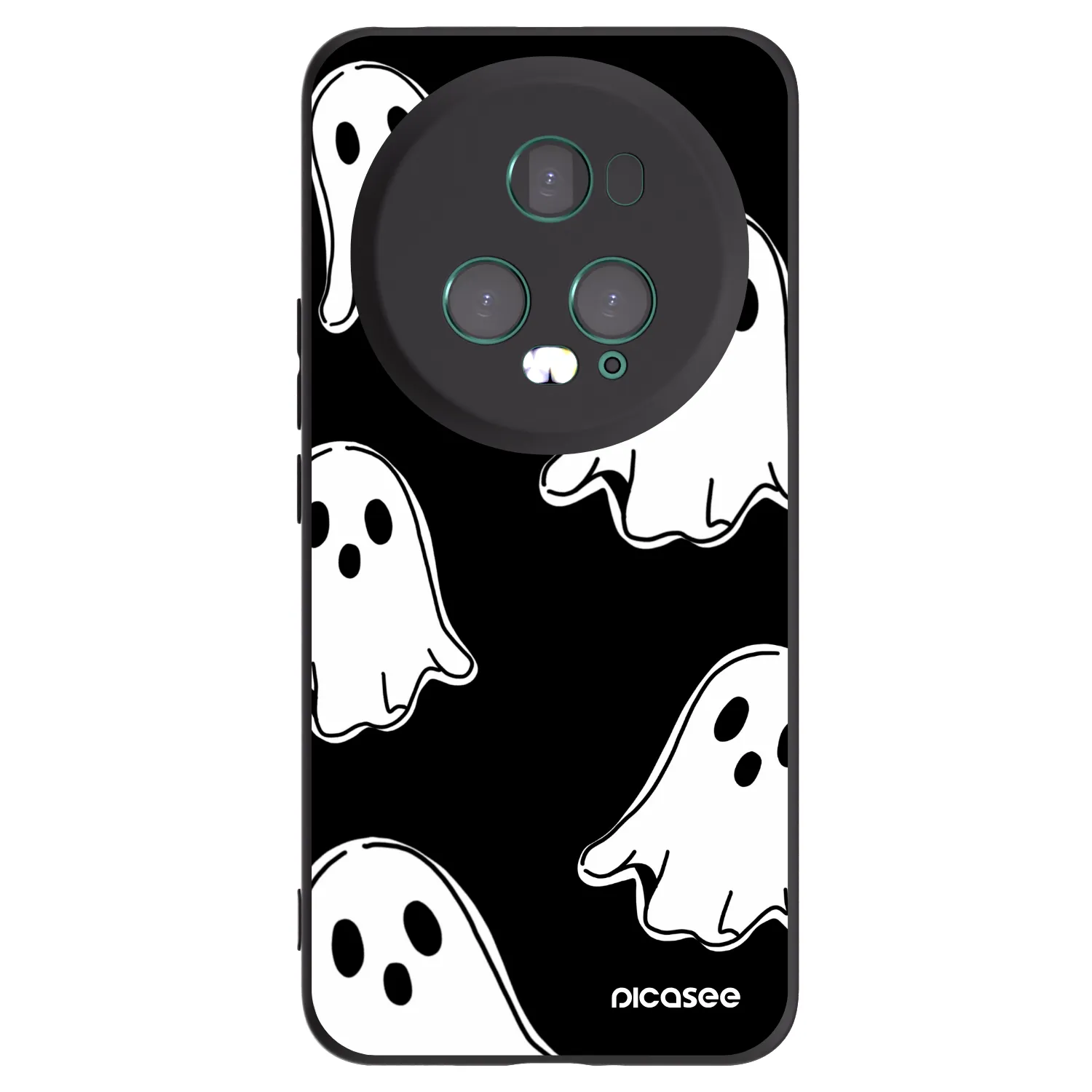 Picasee fekete szilikon tok az alábbi mobiltelefonokra Honor Magic5 Pro - Black ghosts