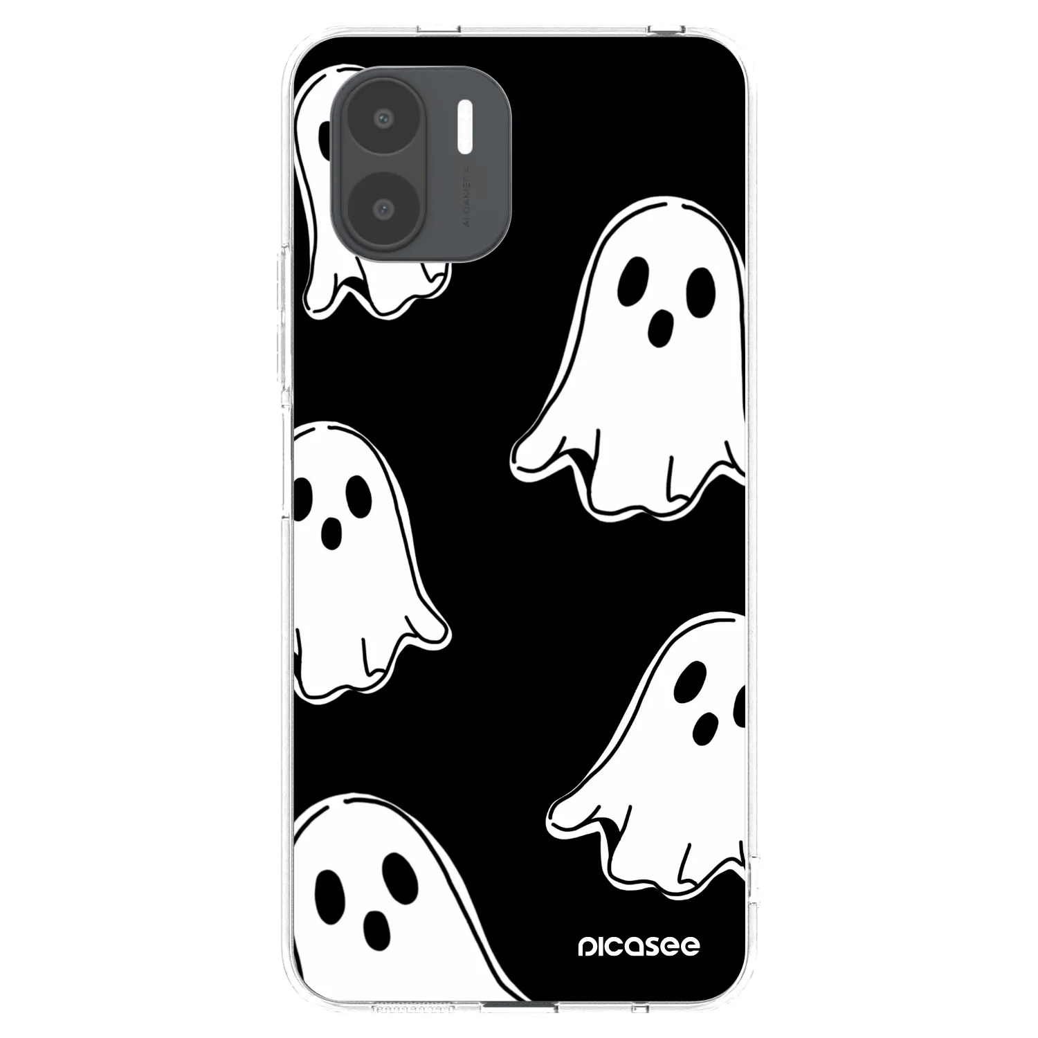 Picasee átlátszó szilikon tok az alábbi mobiltelefonokra Xiaomi Redmi A2 - Black ghosts