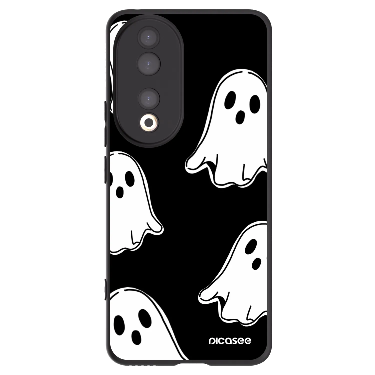 Picasee fekete szilikon tok az alábbi mobiltelefonokra Honor 90 5G - Black ghosts